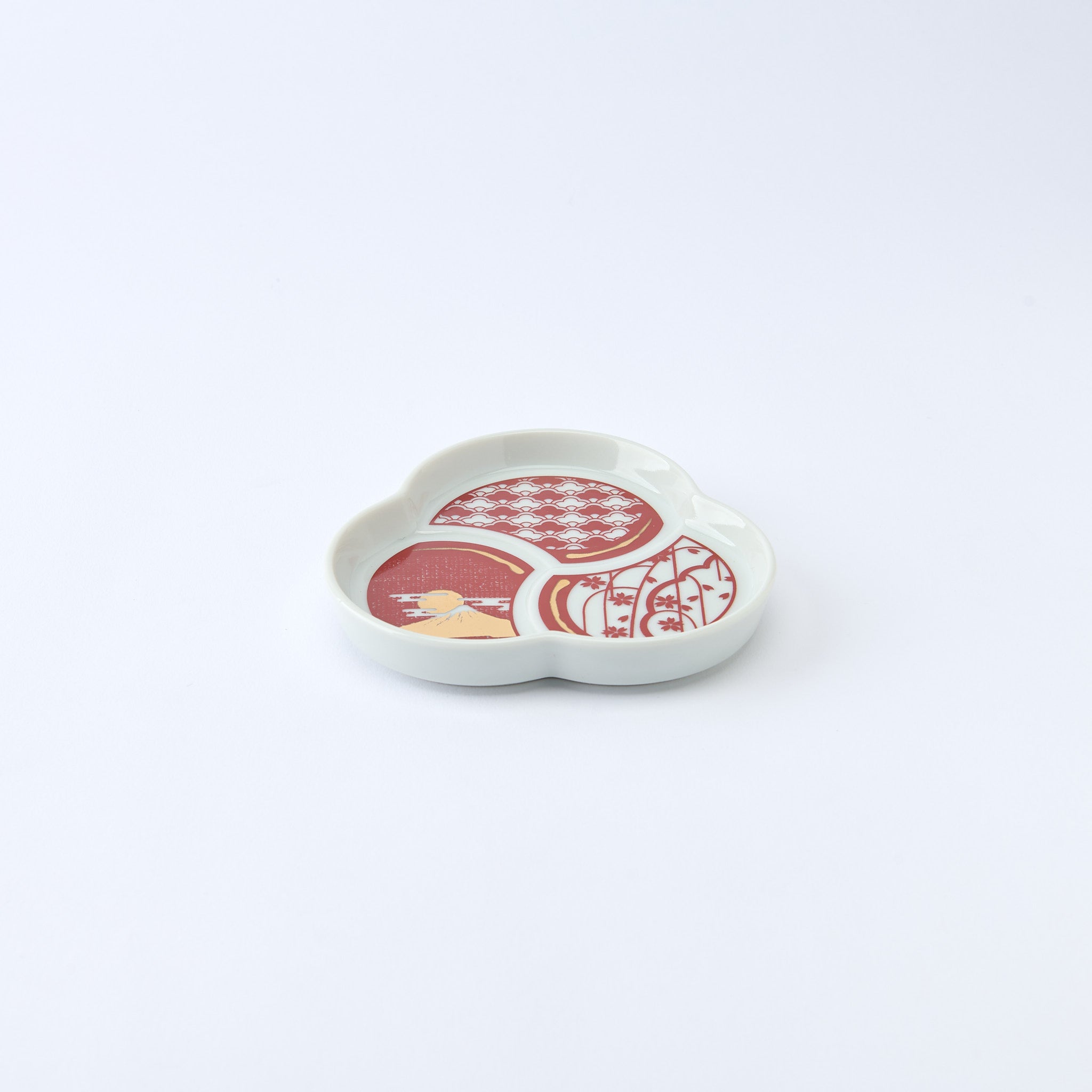 Auspicious Tomoe SIde Plate Set　 - JAPAN KUTANI SHOP