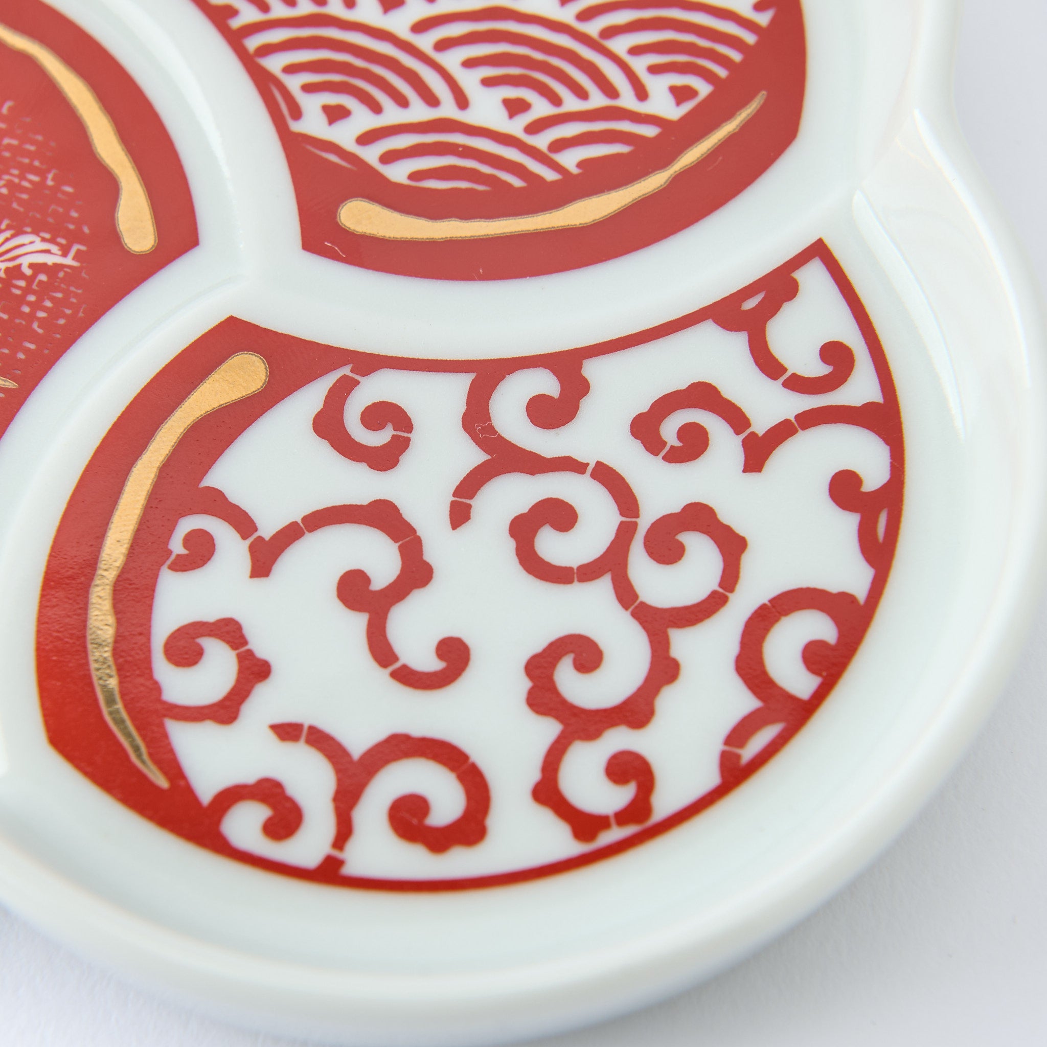 Auspicious Tomoe SIde Plate Set　 - JAPAN KUTANI SHOP