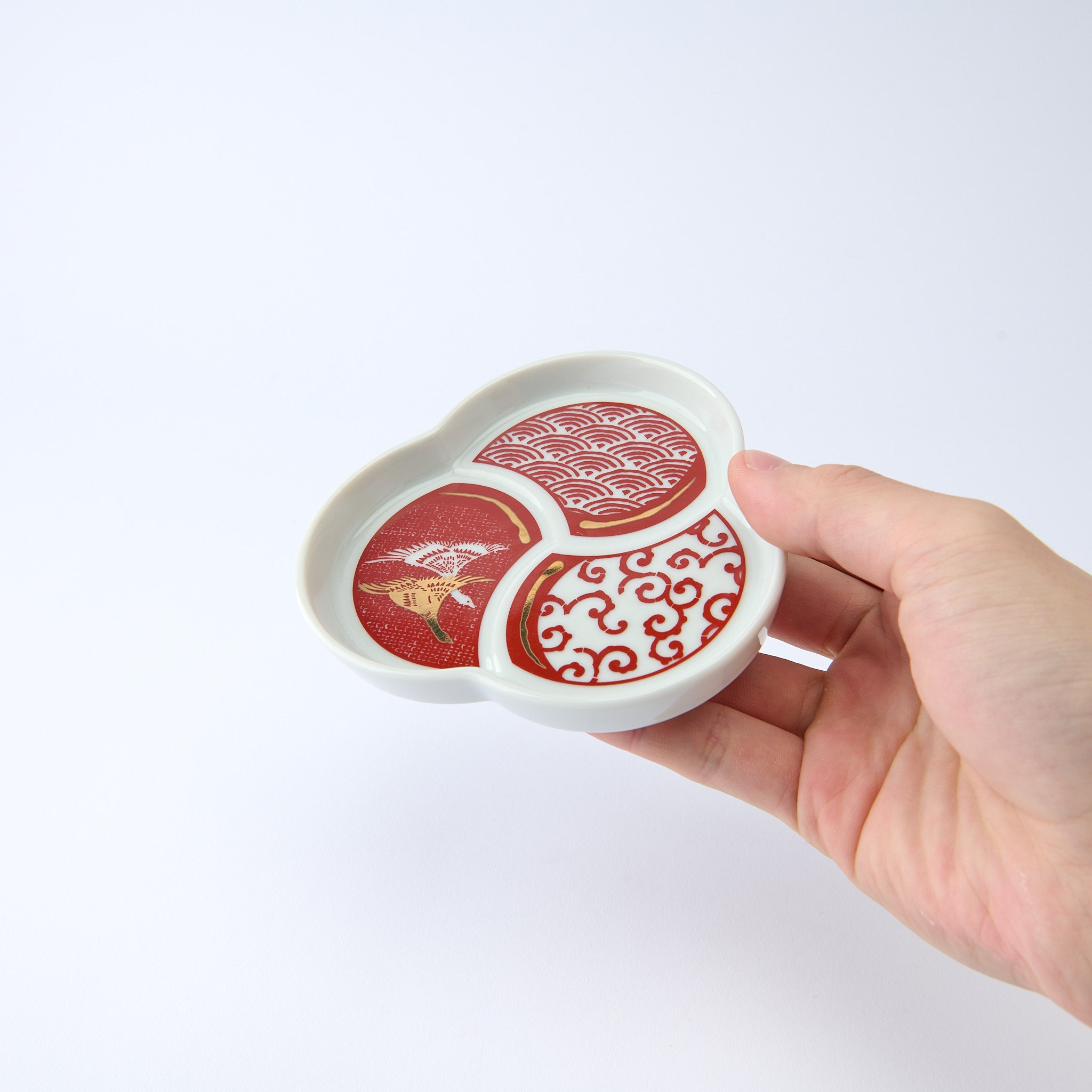 Auspicious Tomoe SIde Plate Set　 - JAPAN KUTANI SHOP