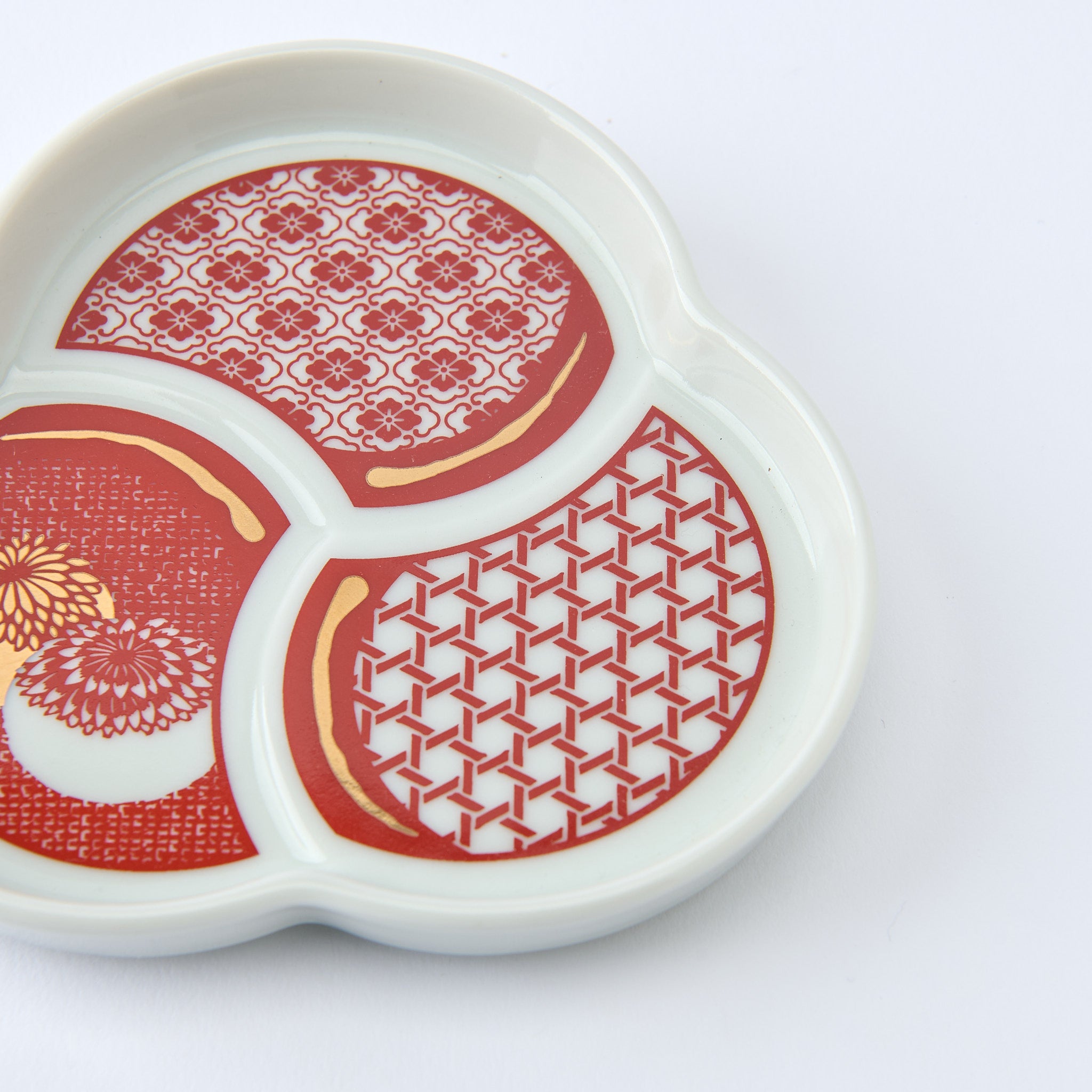 Auspicious Tomoe SIde Plate Set　 - JAPAN KUTANI SHOP