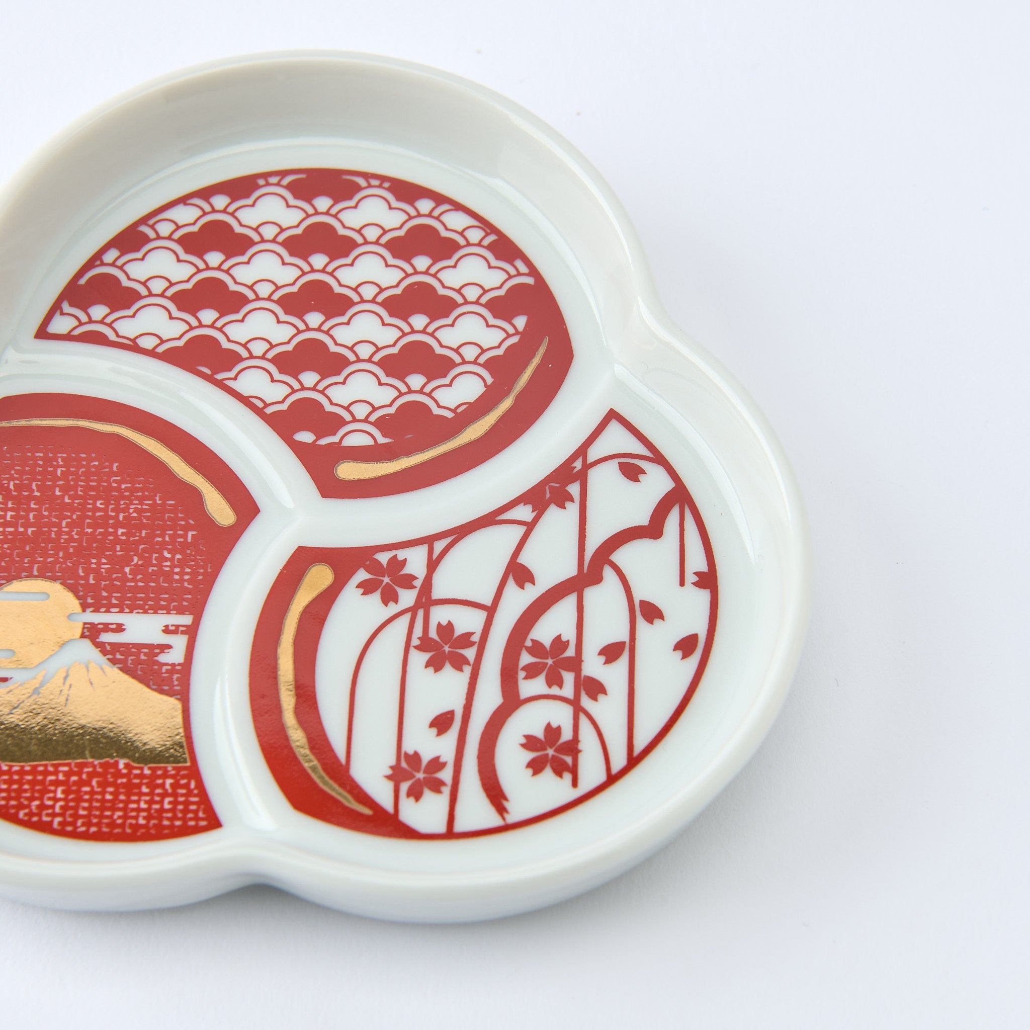 Auspicious Tomoe SIde Plate Set　 - JAPAN KUTANI SHOP