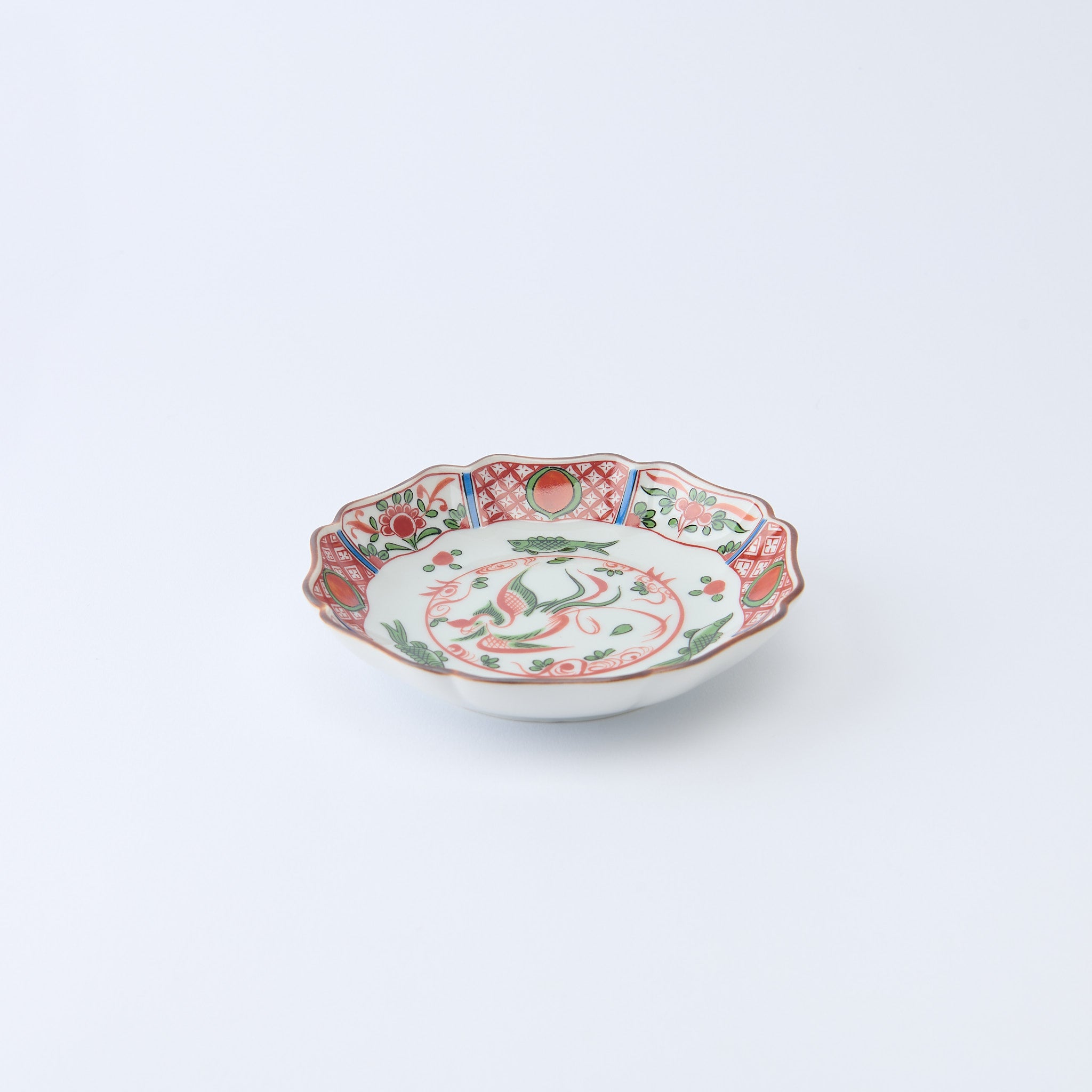 Akae Phoenix Side Plate Set　 - JAPAN KUTANI SHOP