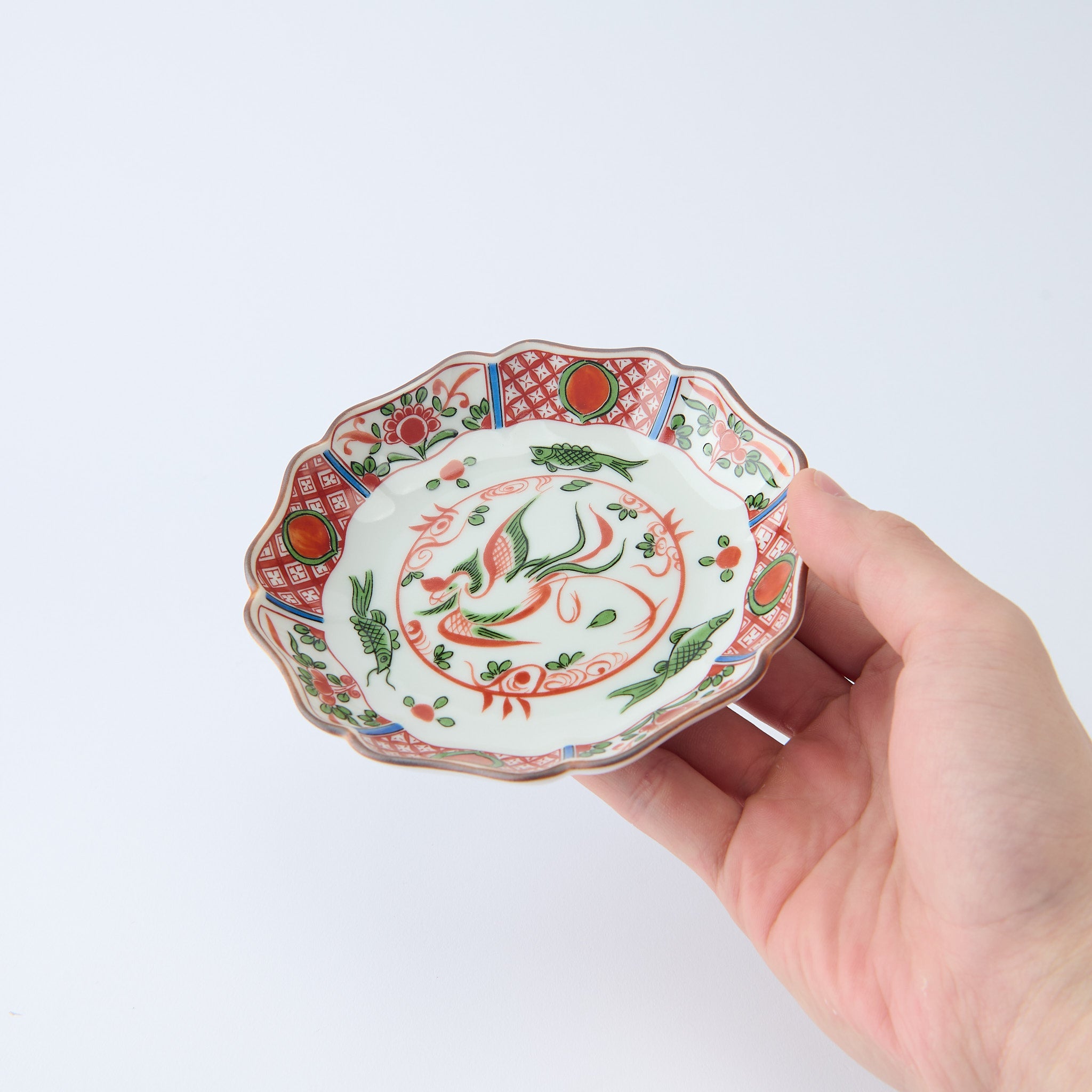 Akae Phoenix Side Plate Set　 - JAPAN KUTANI SHOP