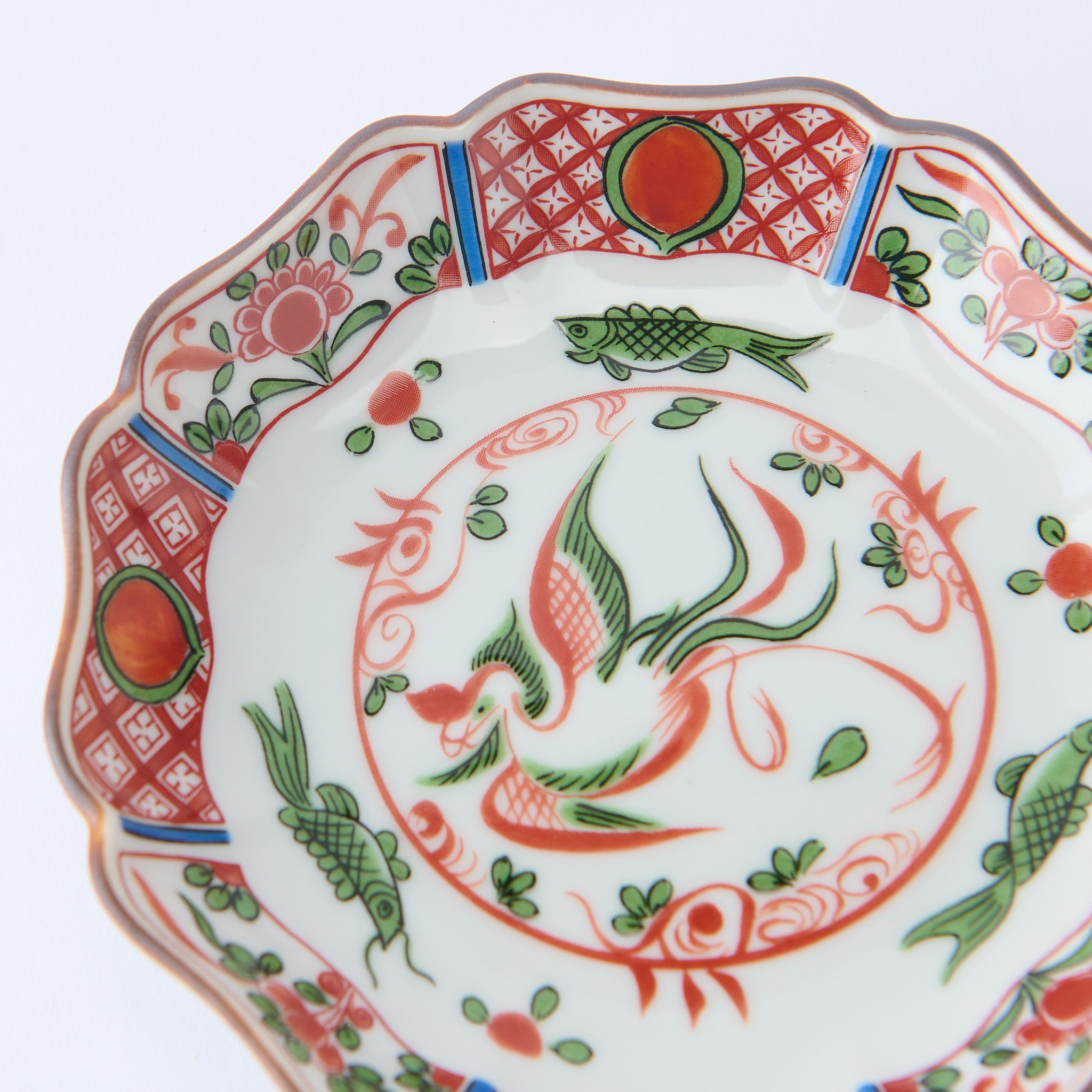 Akae Phoenix Side Plate Set　 - JAPAN KUTANI SHOP