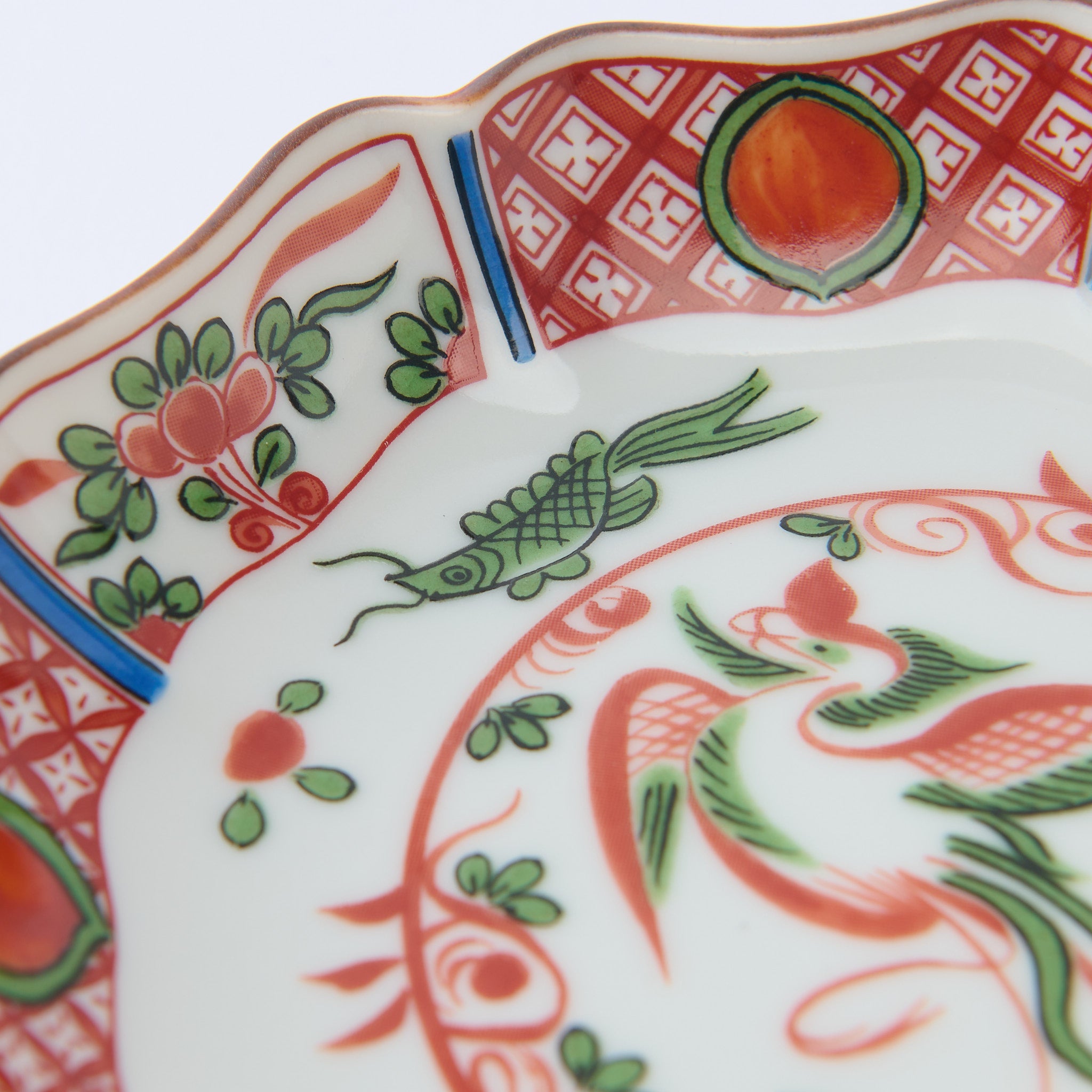 Akae Phoenix Side Plate Set　 - JAPAN KUTANI SHOP