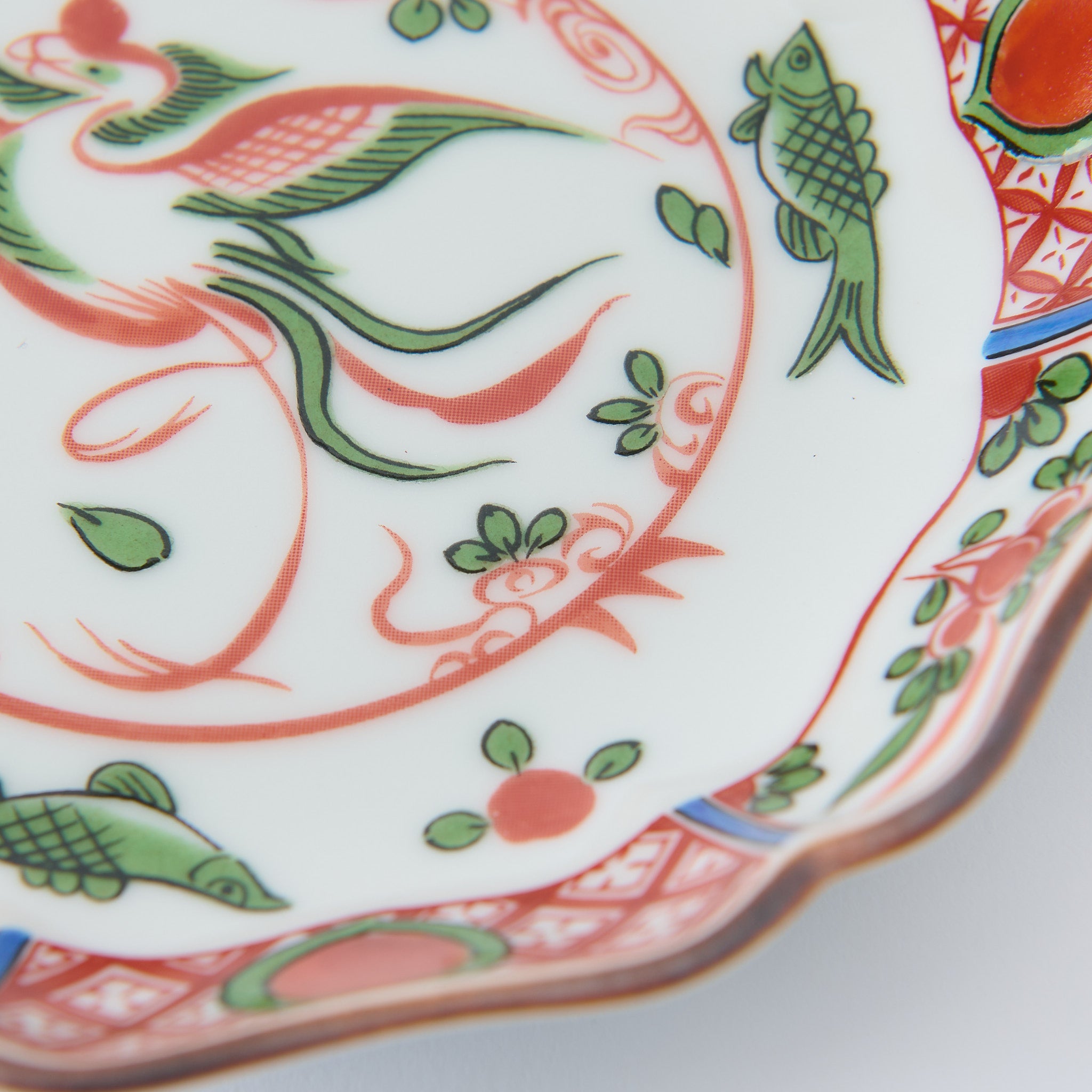 Akae Phoenix Side Plate Set　 - JAPAN KUTANI SHOP