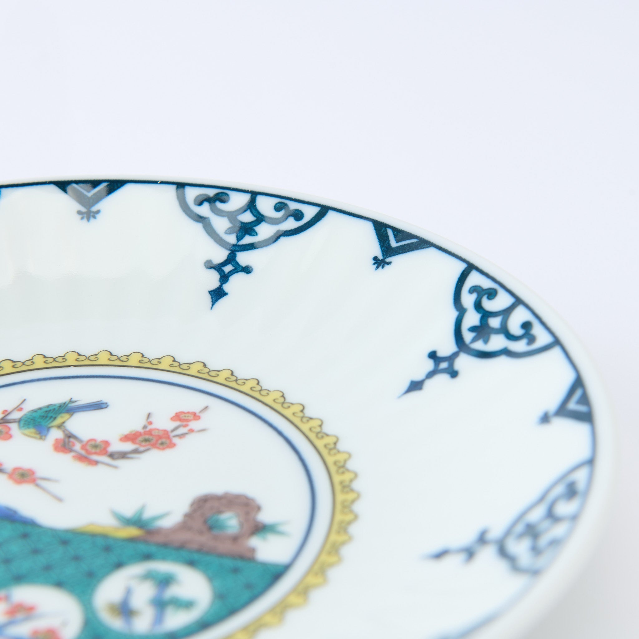 Ko-Kutani Flower and Bird Side Plate Set - JAPAN KUTANI SHOP
