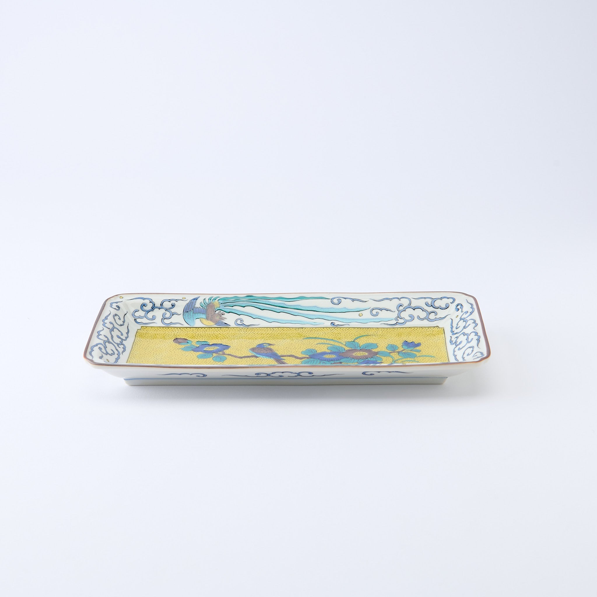 Yoshidaya Phoenix Design Rectangular Dinner Plate Set - JAPAN KUTANI SHOP