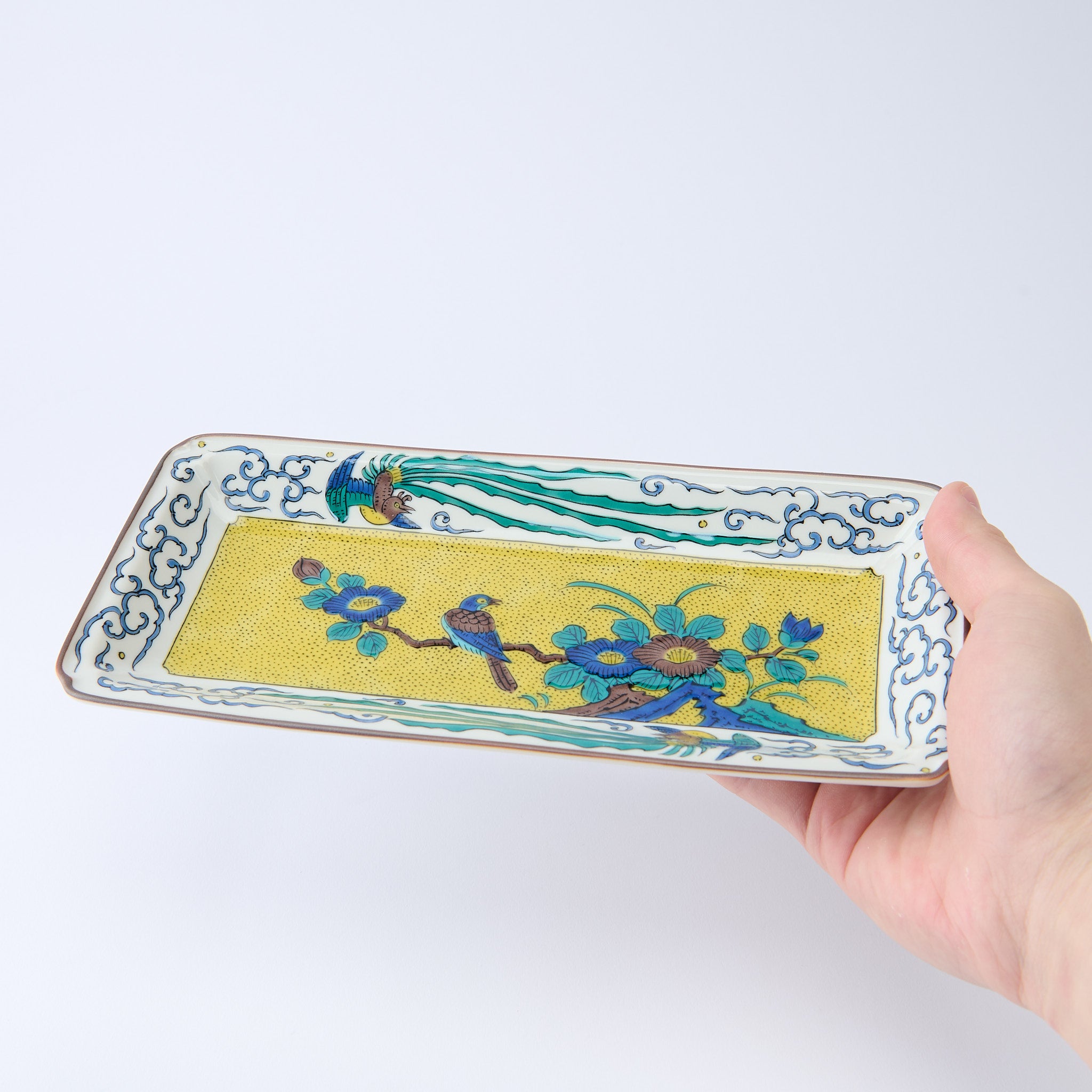 Yoshidaya Phoenix Design Rectangular Dinner Plate Set - JAPAN KUTANI SHOP