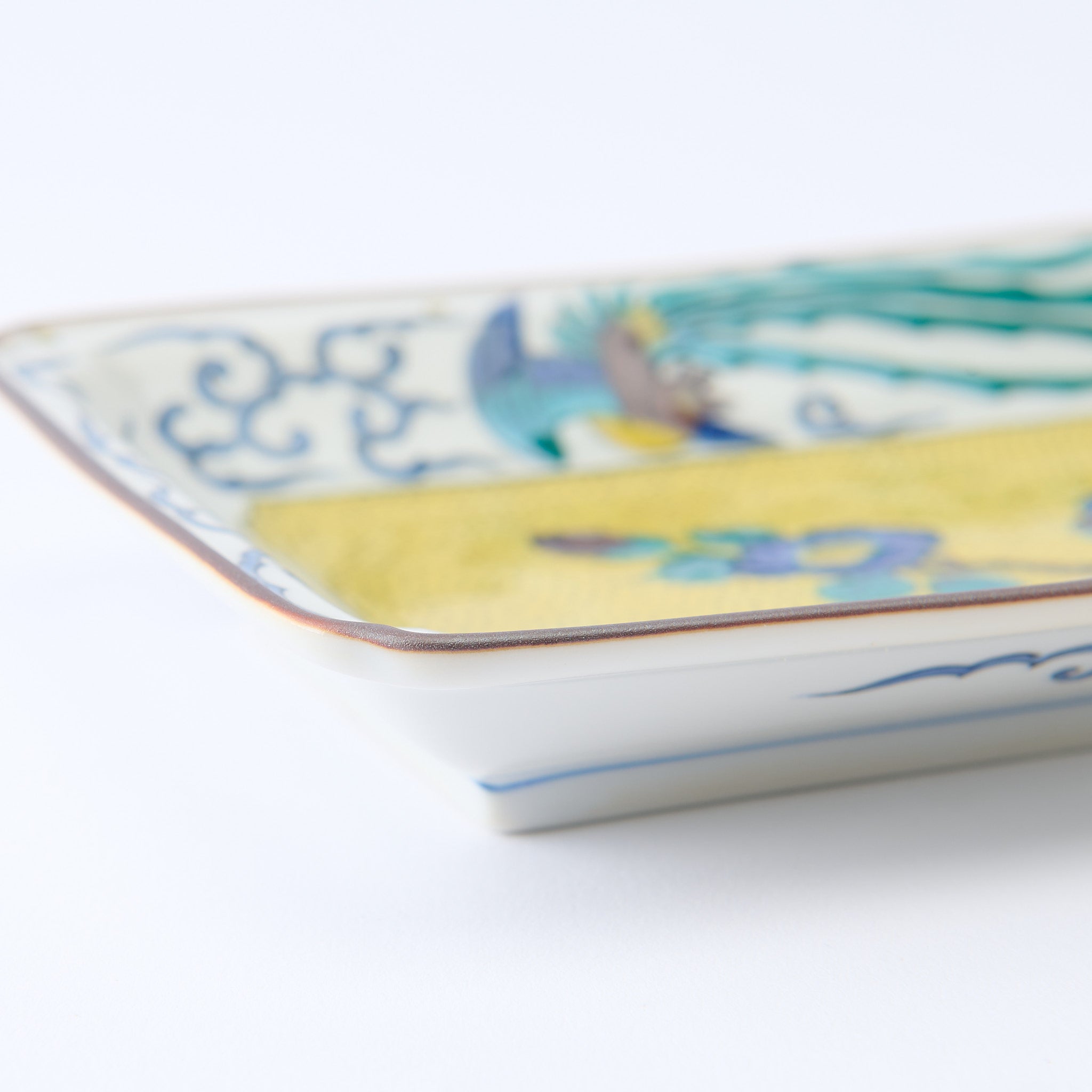 Yoshidaya Phoenix Design Rectangular Dinner Plate Set - JAPAN KUTANI SHOP