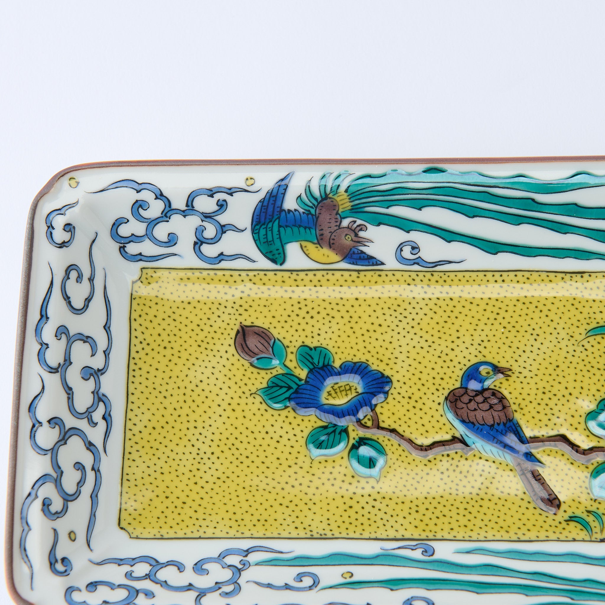 Yoshidaya Phoenix Design Rectangular Dinner Plate Set - JAPAN KUTANI SHOP