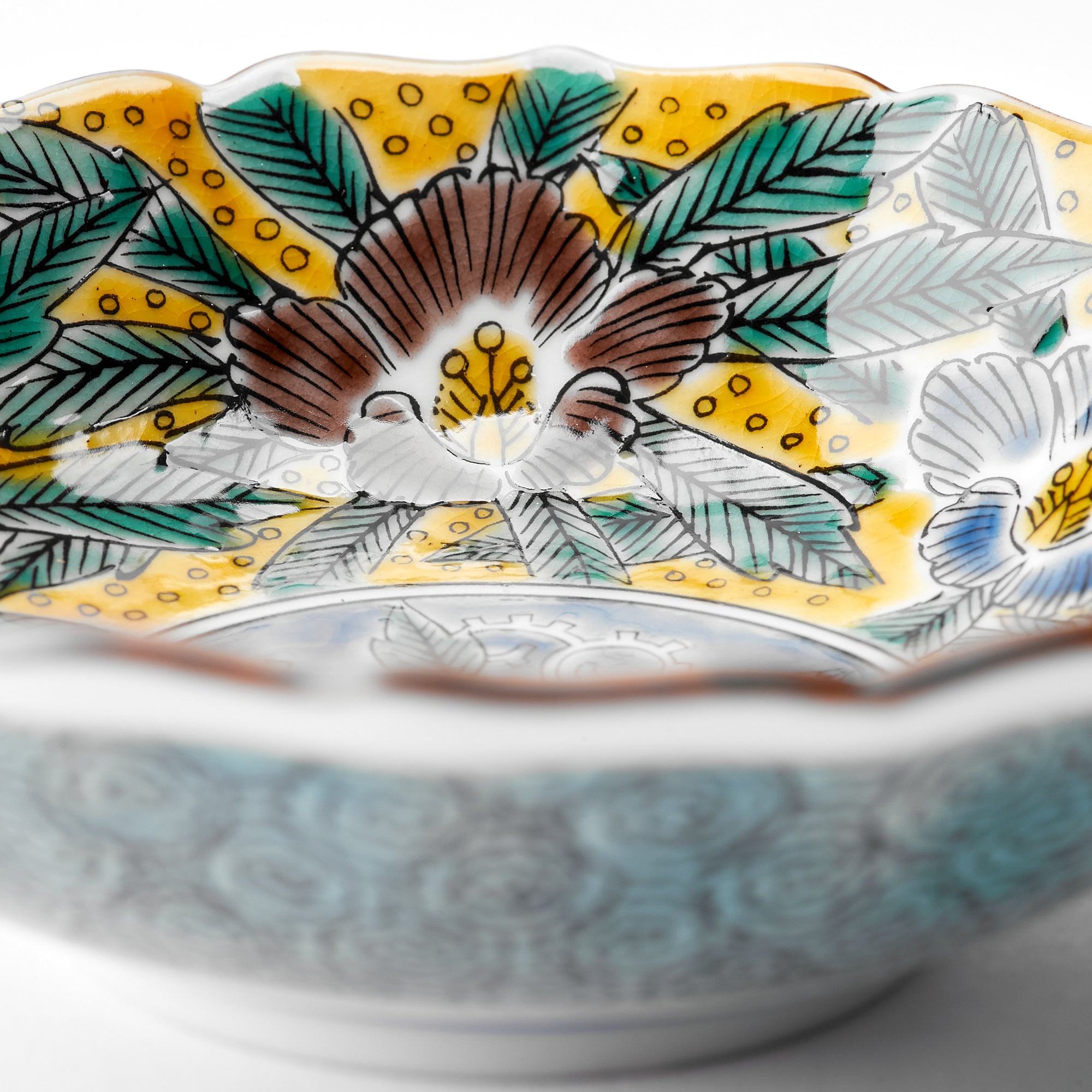 Yoshidaya Lush Floral Kobachi Small Bowl Set - JAPAN KUTANI SHOP