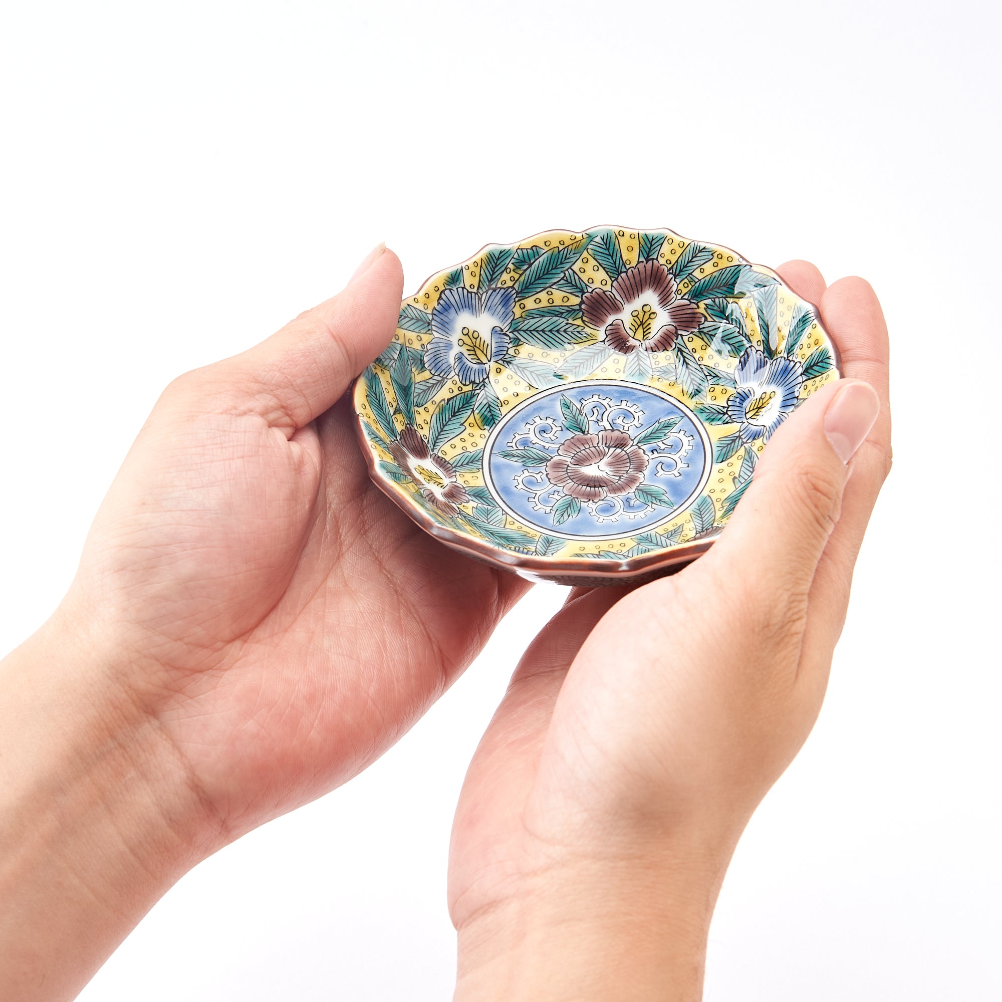 Yoshidaya Lush Floral Kobachi Small Bowl Set - JAPAN KUTANI SHOP