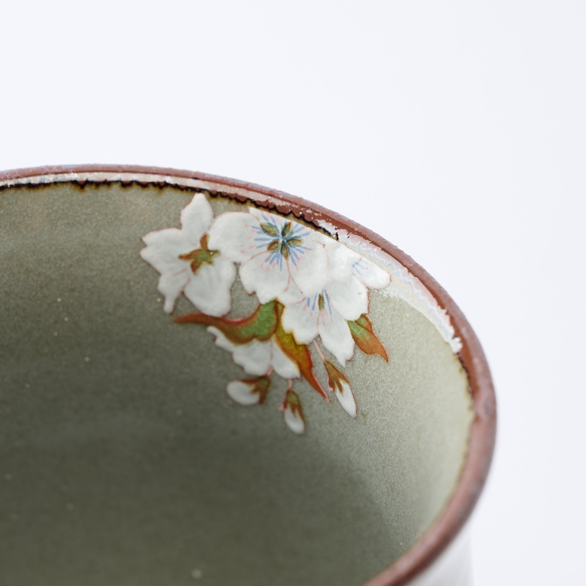 組湯呑 金箔山桜に鳥 - JAPAN KUTANI SHOP