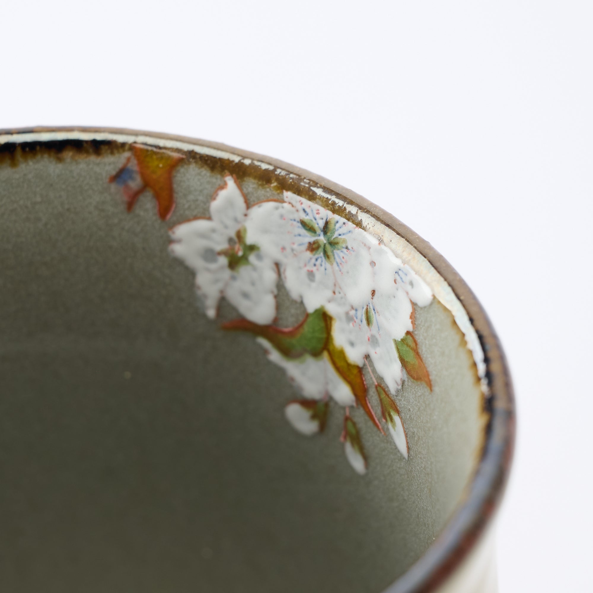 組湯呑 吉田屋山桜に鳥 - JAPAN KUTANI SHOP