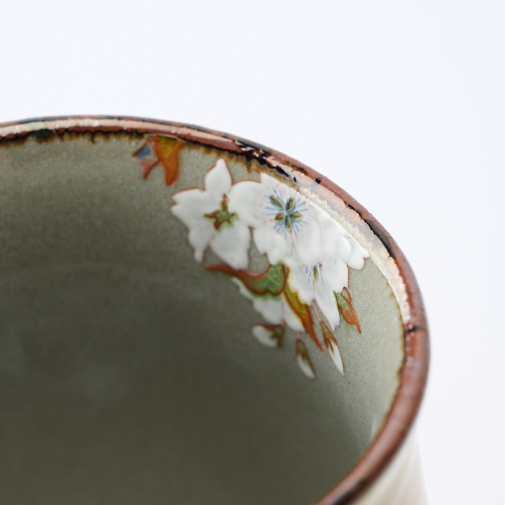 組湯呑 吉田屋山桜に鳥 - JAPAN KUTANI SHOP