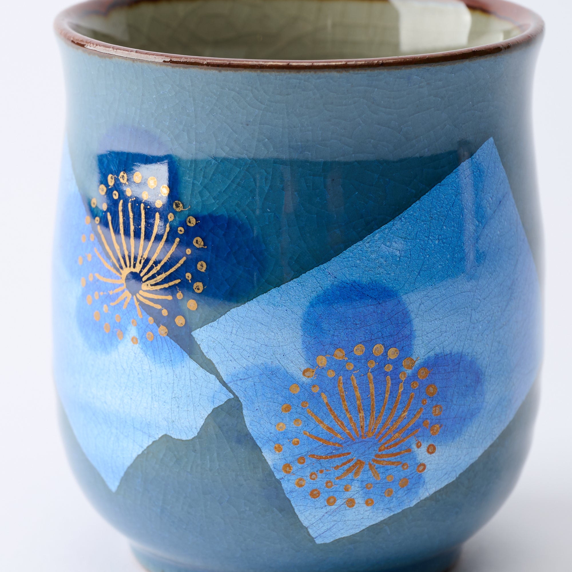 組湯呑 銀彩金梅 - JAPAN KUTANI SHOP