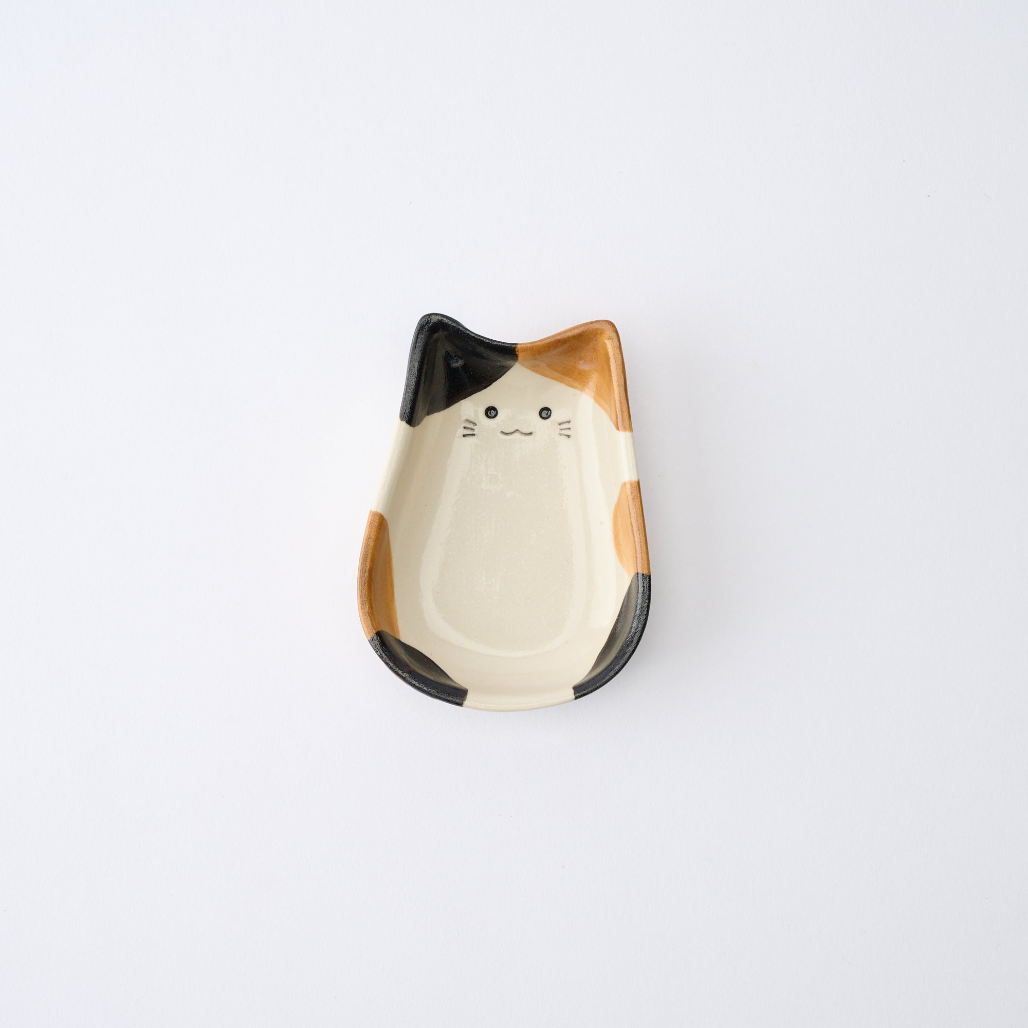 Cat Silhouette Sauce Plate　 - JAPAN KUTANI SHOP