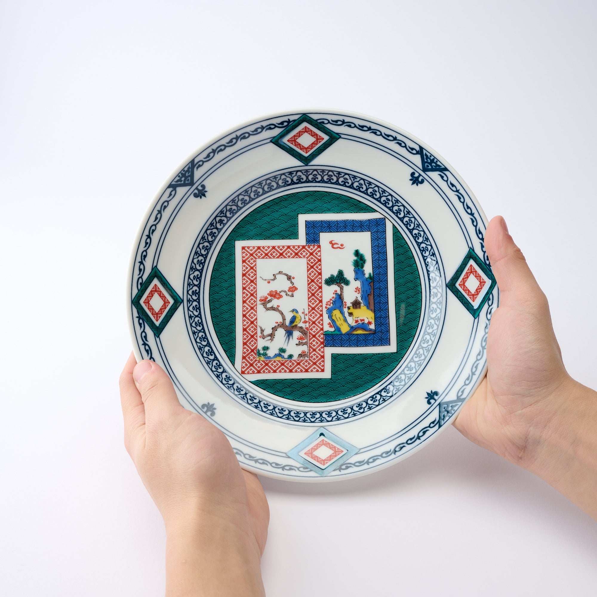 Ko-Kutani Flower and Bird Dinner Plate - JAPAN KUTANI SHOP