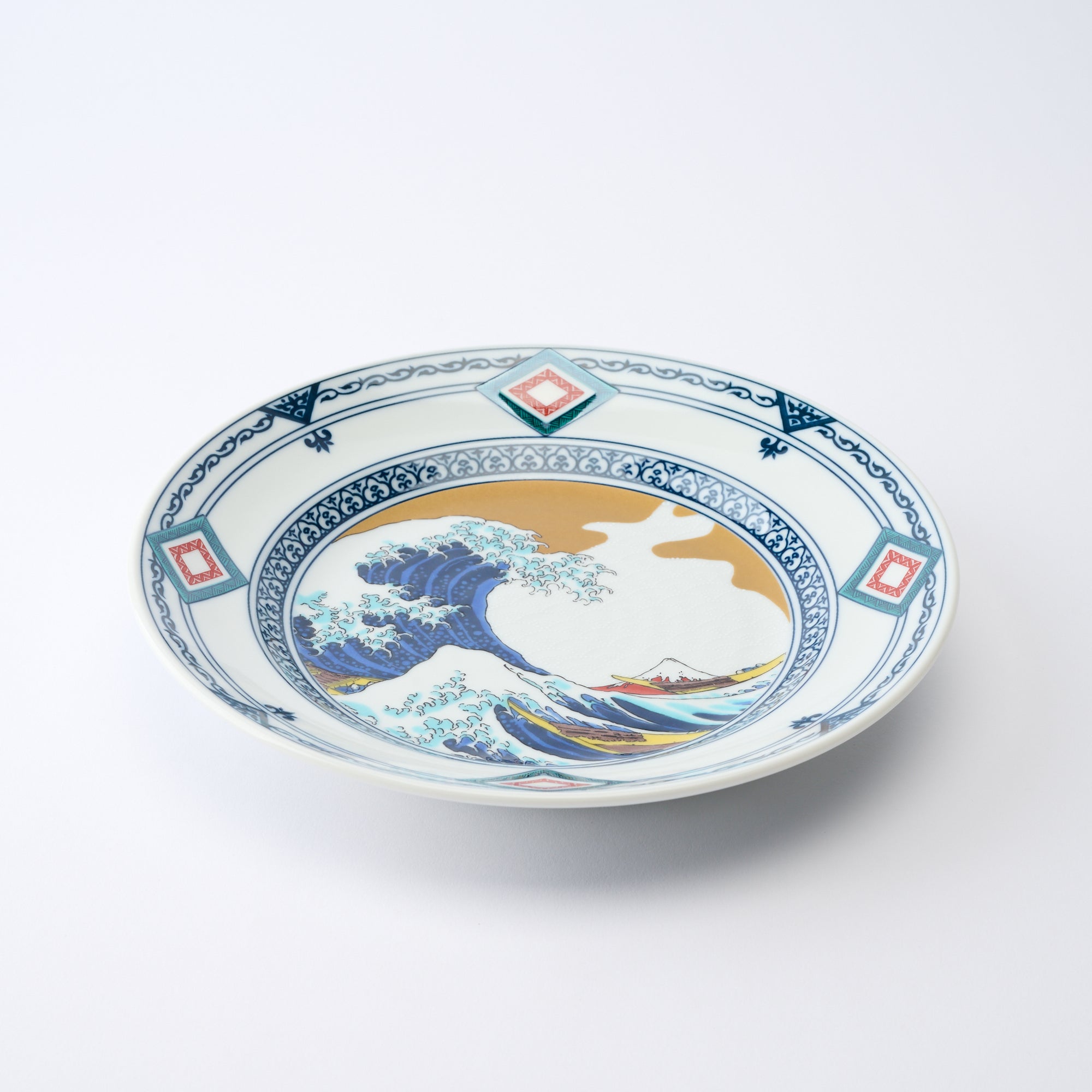 Ko-Kutani Great Wave Dinner Plate - JAPAN KUTANI SHOP