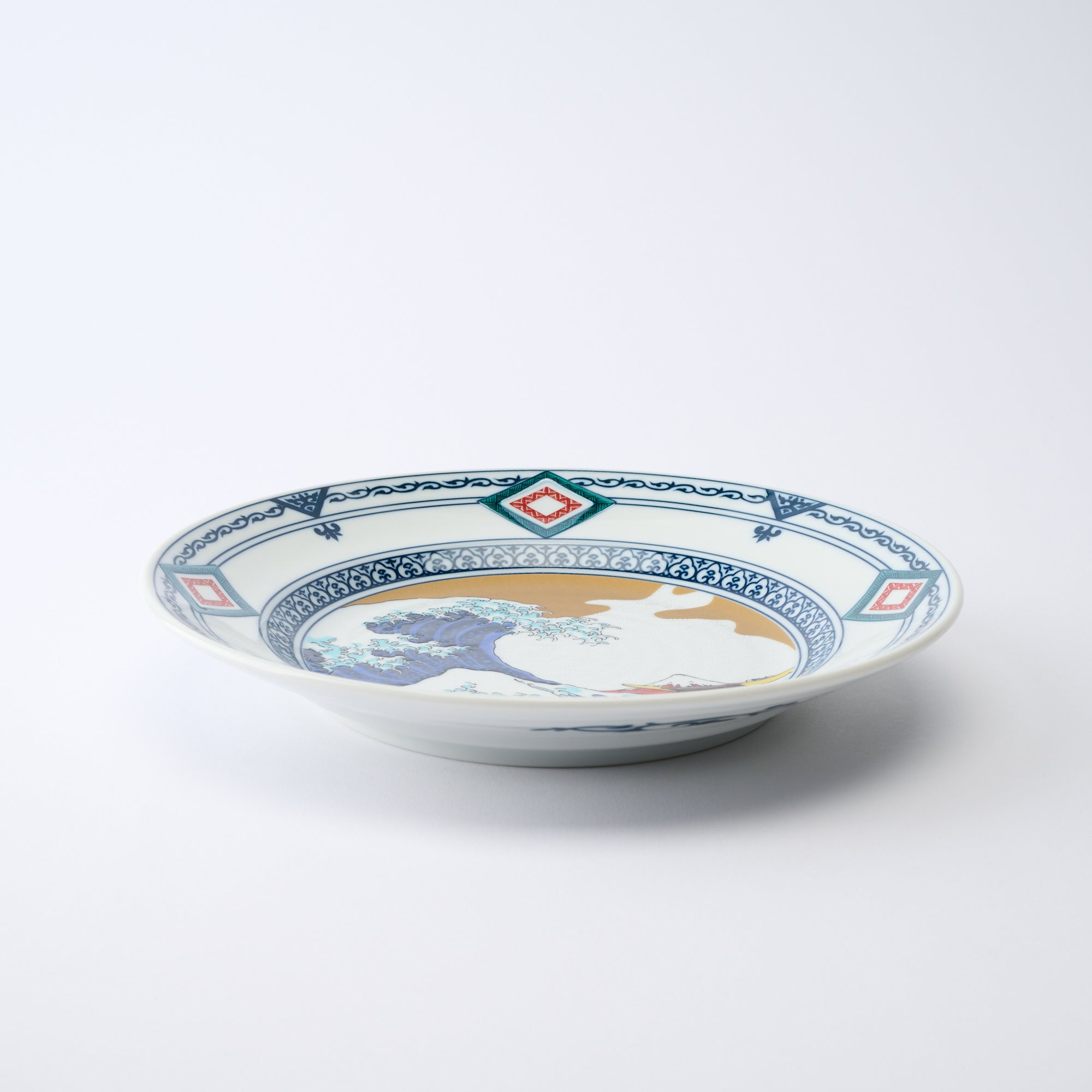 Ko-Kutani Great Wave Dinner Plate - JAPAN KUTANI SHOP