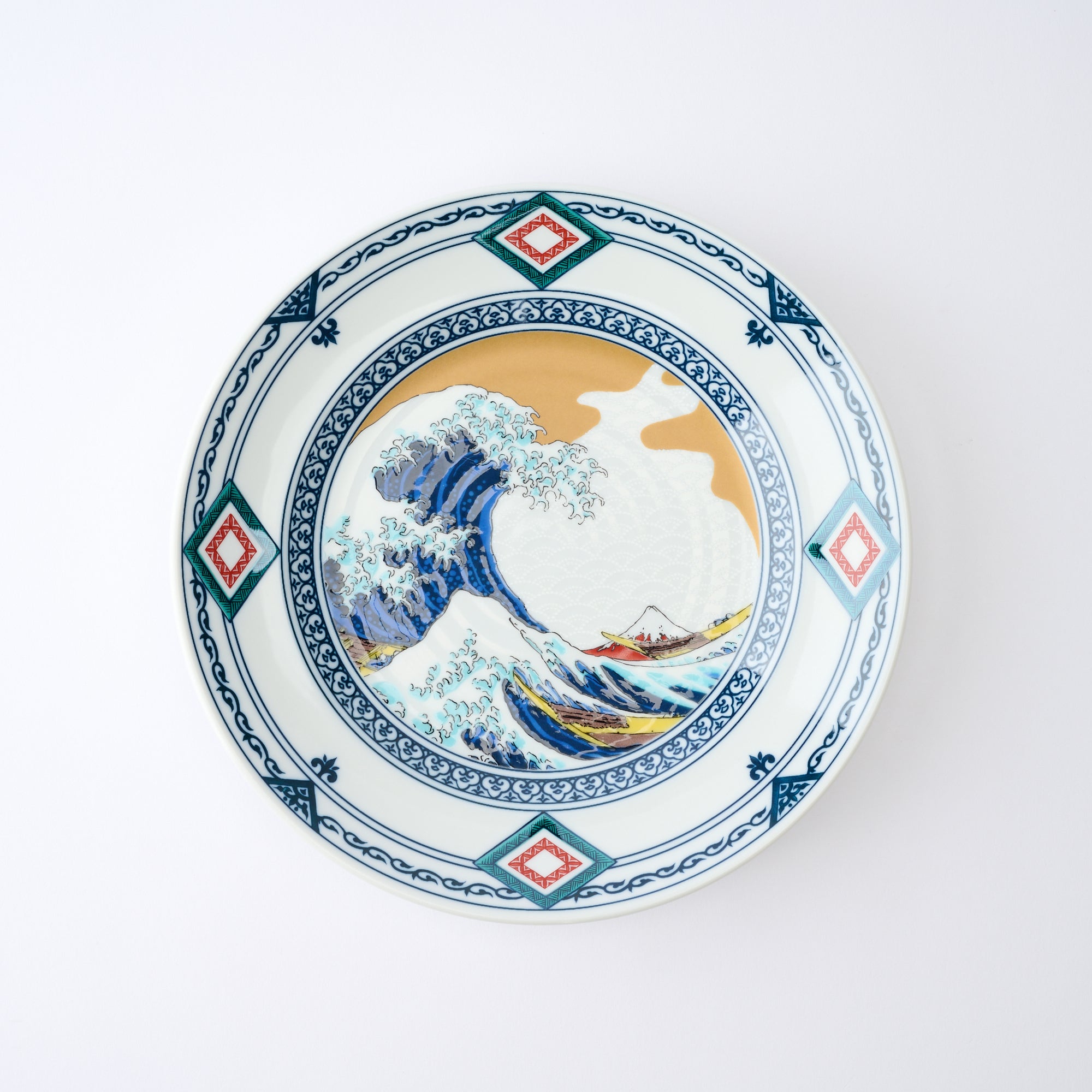 Ko-Kutani Great Wave Dinner Plate - JAPAN KUTANI SHOP