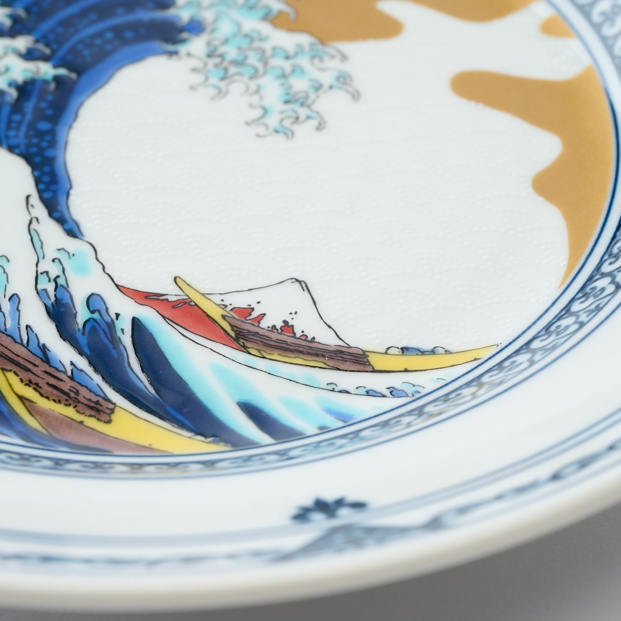 Ko-Kutani Great Wave Dinner Plate - JAPAN KUTANI SHOP