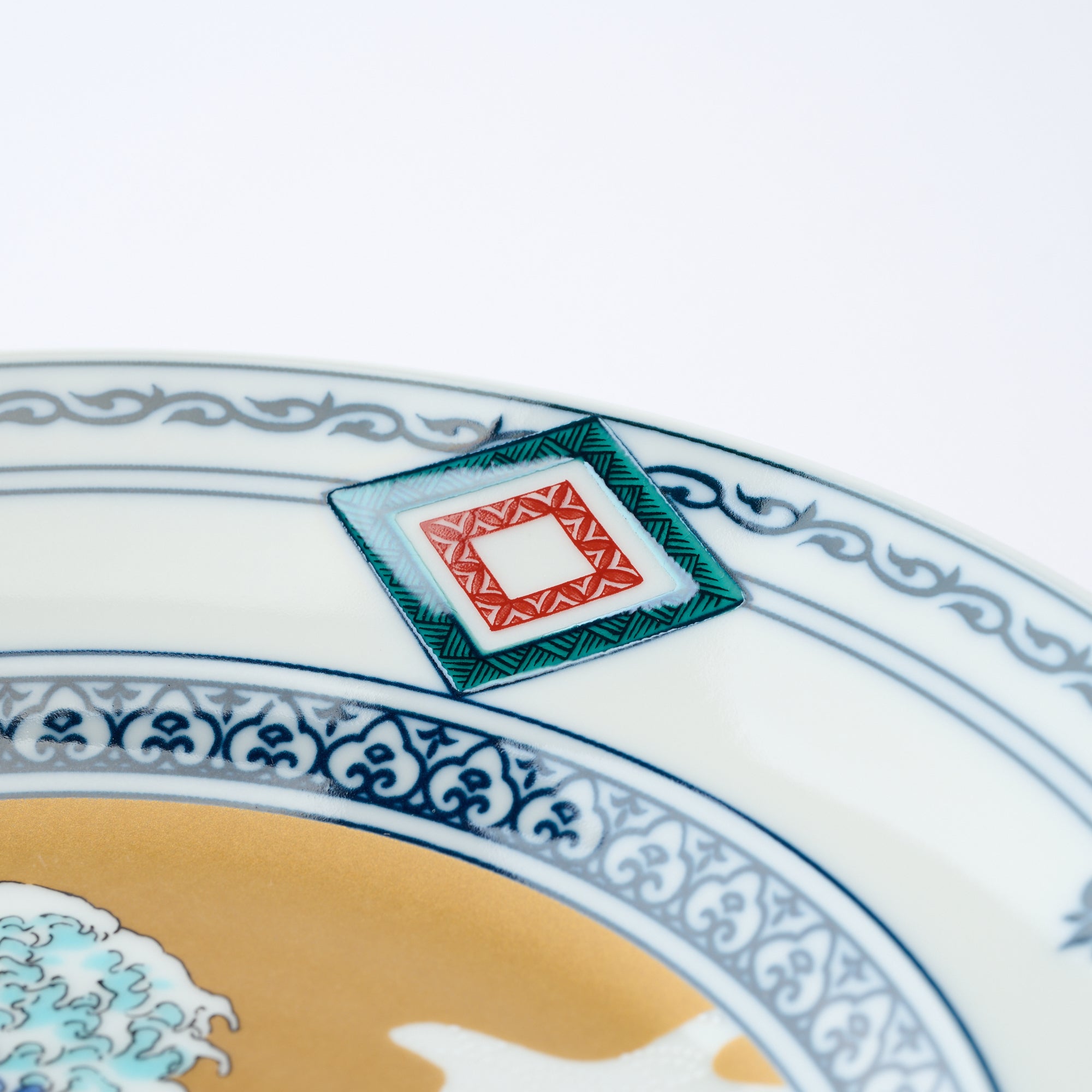 Ko-Kutani Great Wave Dinner Plate - JAPAN KUTANI SHOP