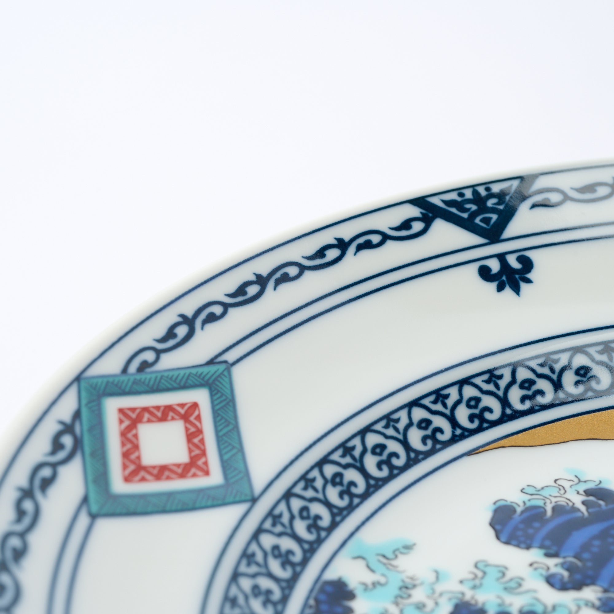 Ko-Kutani Great Wave Dinner Plate - JAPAN KUTANI SHOP