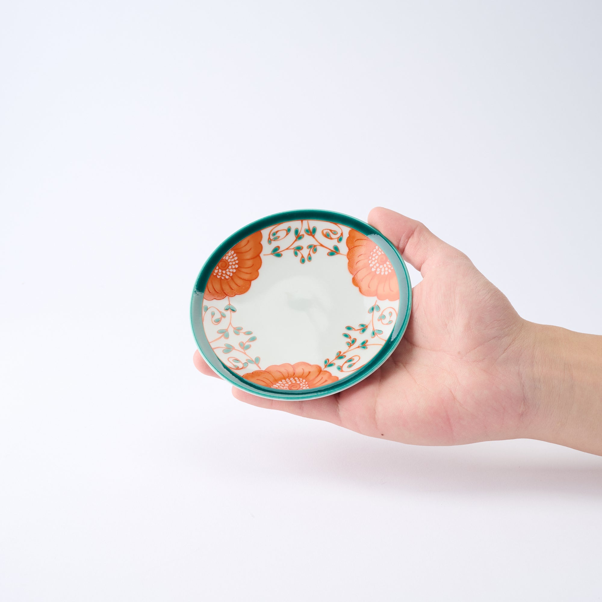 Flower Garland Sauce Plate - JAPAN KUTANI SHOP