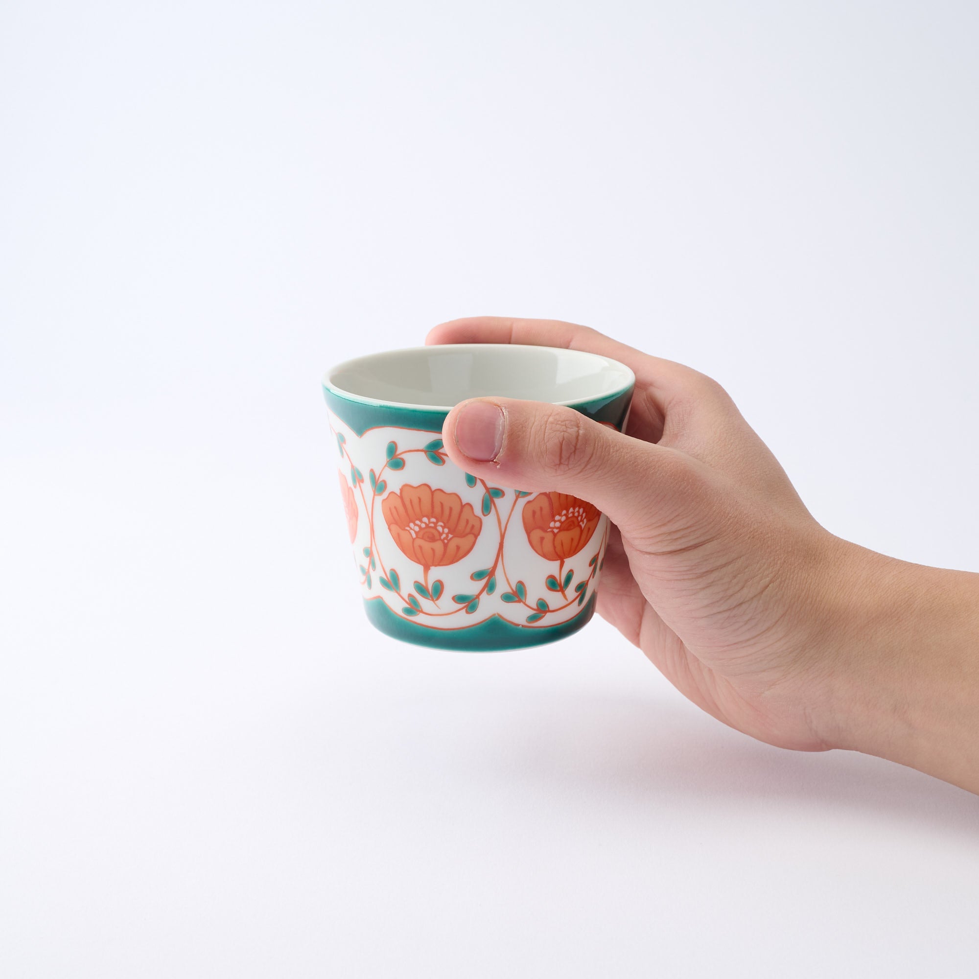 そばちょこ　色絵花並べ - JAPAN KUTANI SHOP