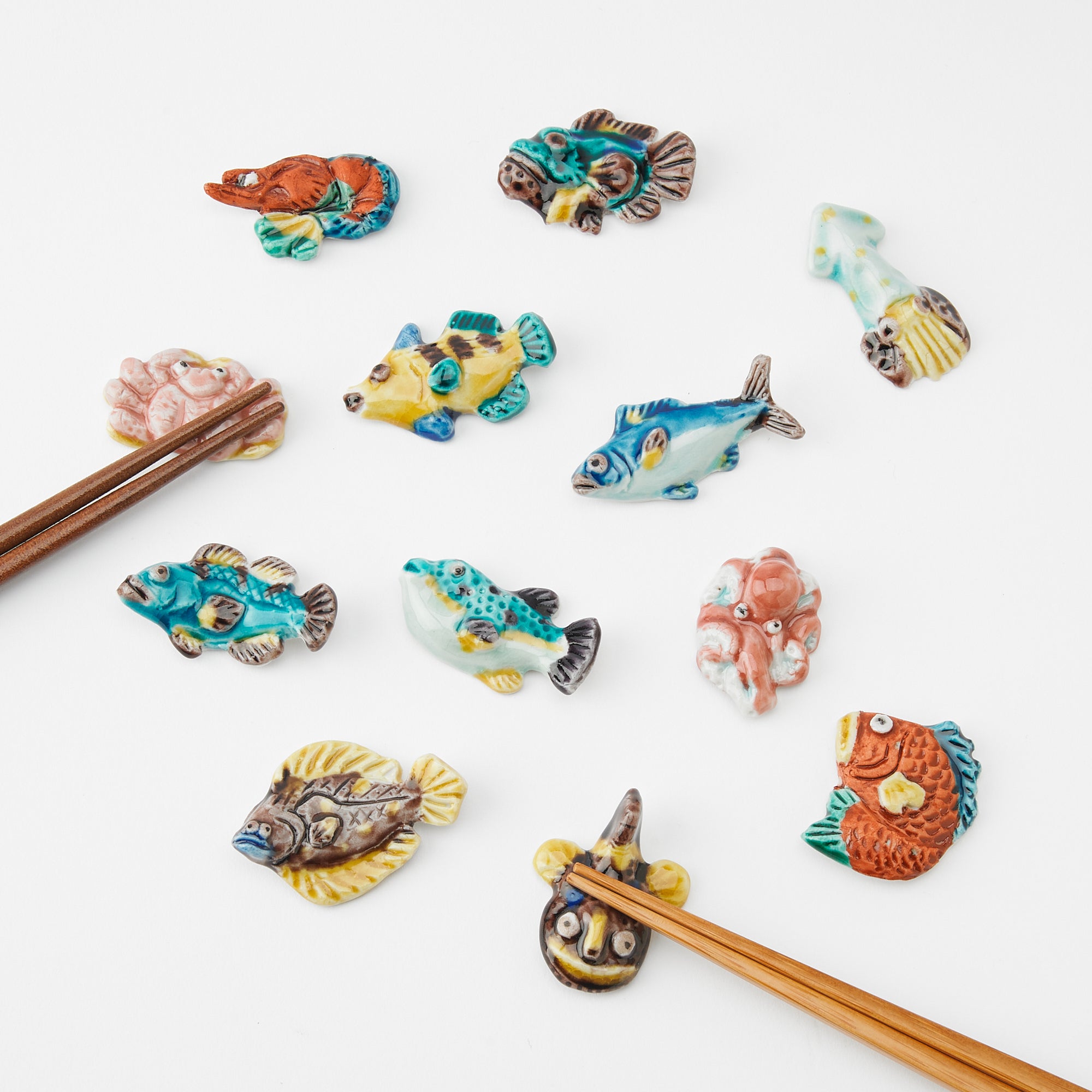 Swimming Sea Creature Chopstick Rest - JAPAN KUTANI SHOP