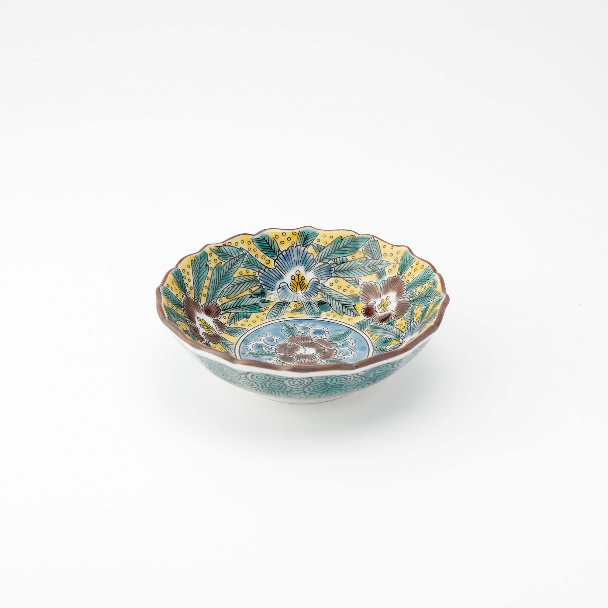 Yoshidaya Lush Floral Kobachi Small Bowl Set - JAPAN KUTANI SHOP