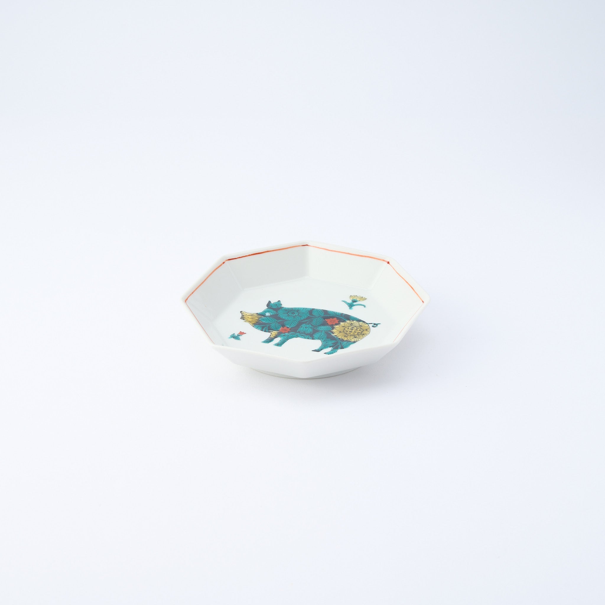Botanical Series Octagonal Side Plate - JAPAN KUTANI SHOP