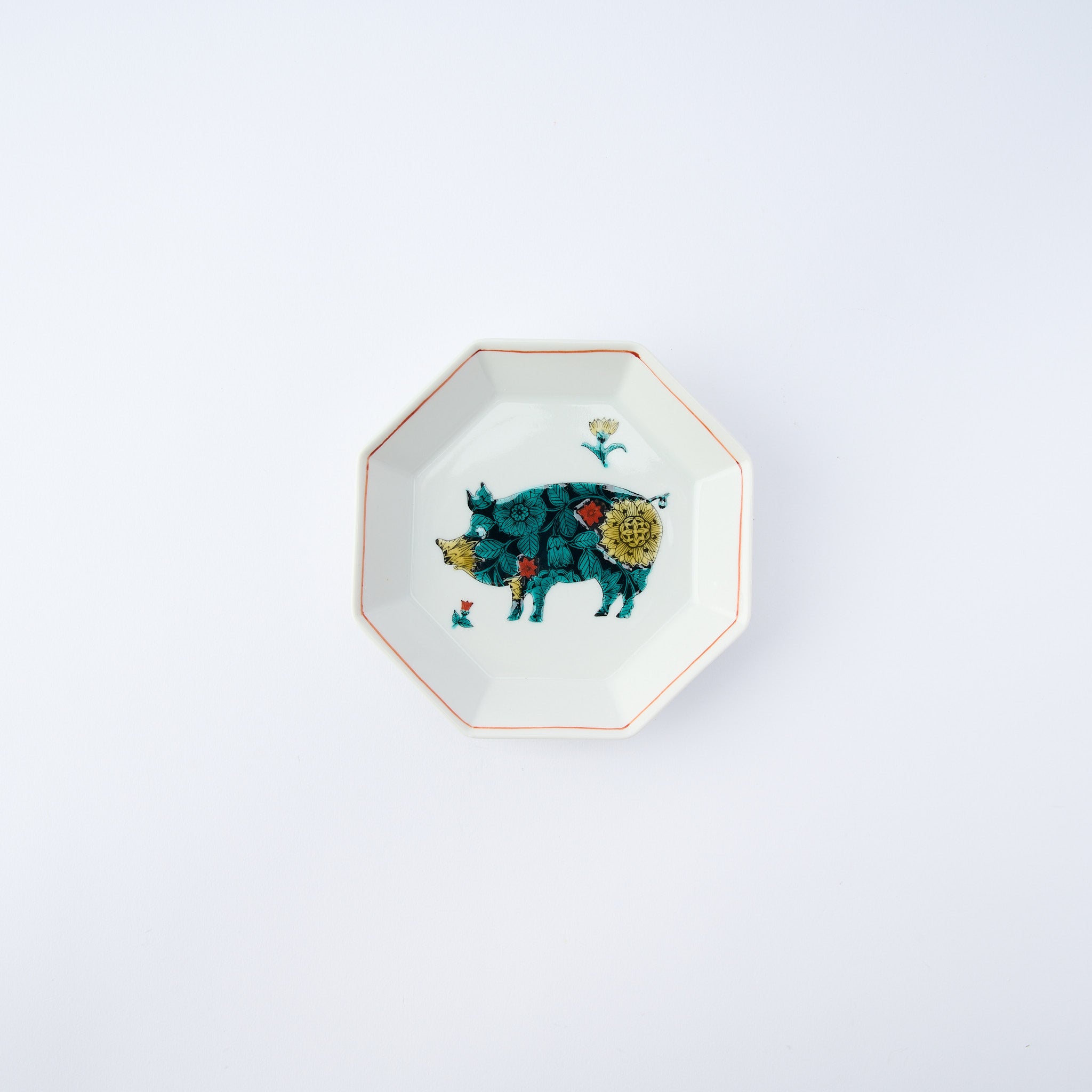Botanical Series Octagonal Side Plate - JAPAN KUTANI SHOP