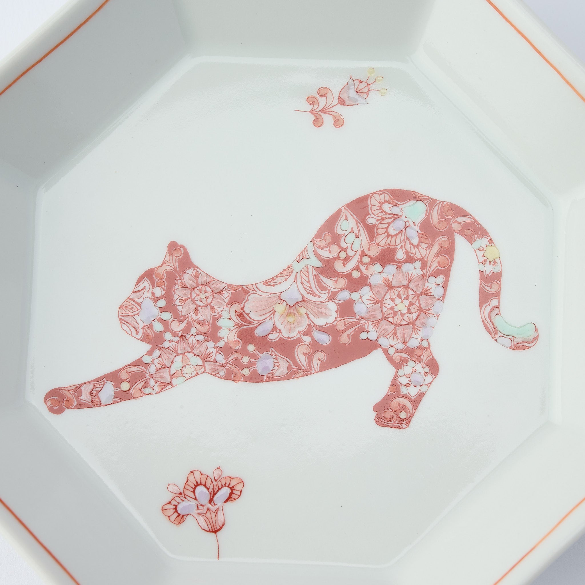 Botanical Series Octagonal Side Plate - JAPAN KUTANI SHOP