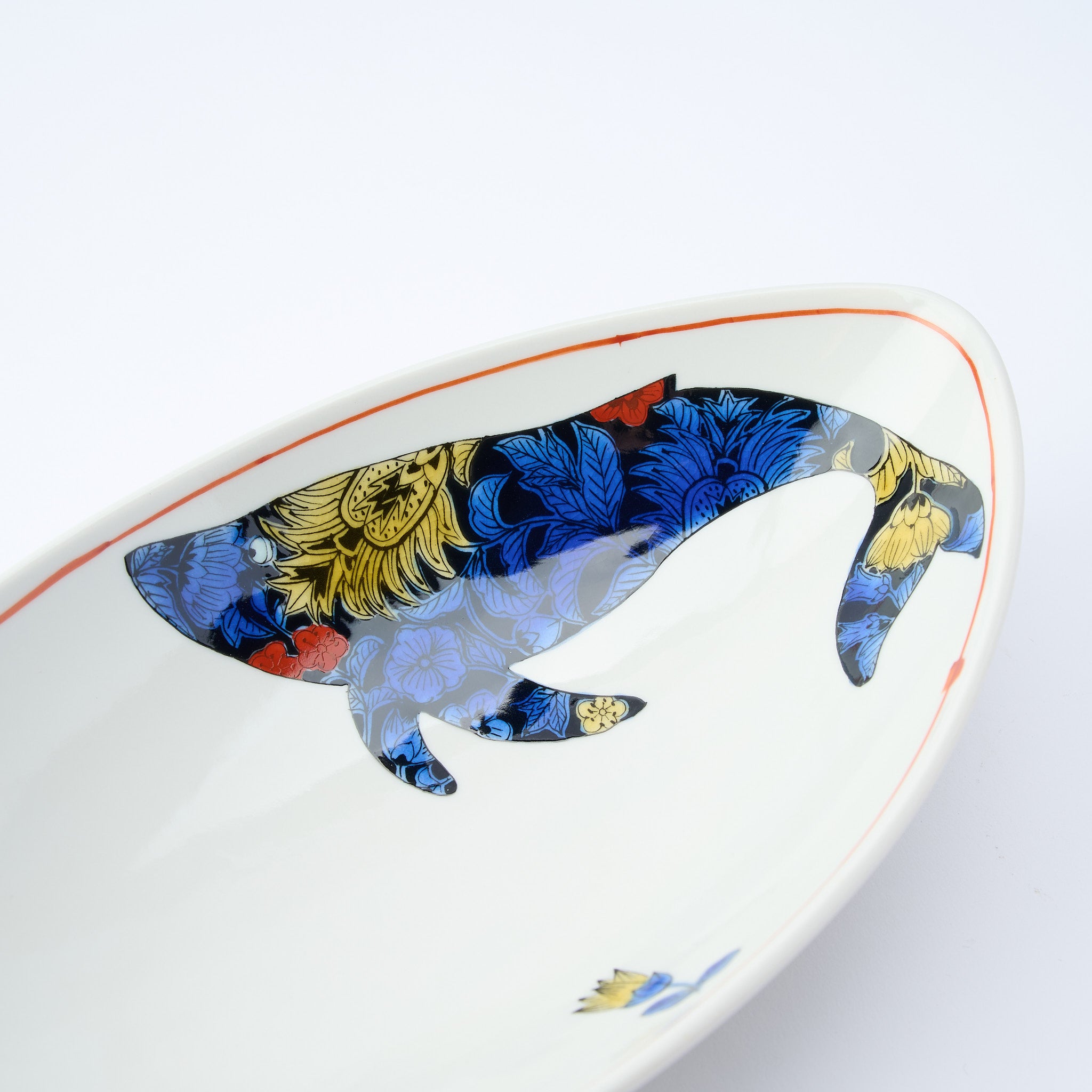 Botanical Series Oval Large Bowl - JAPAN KUTANI SHOP