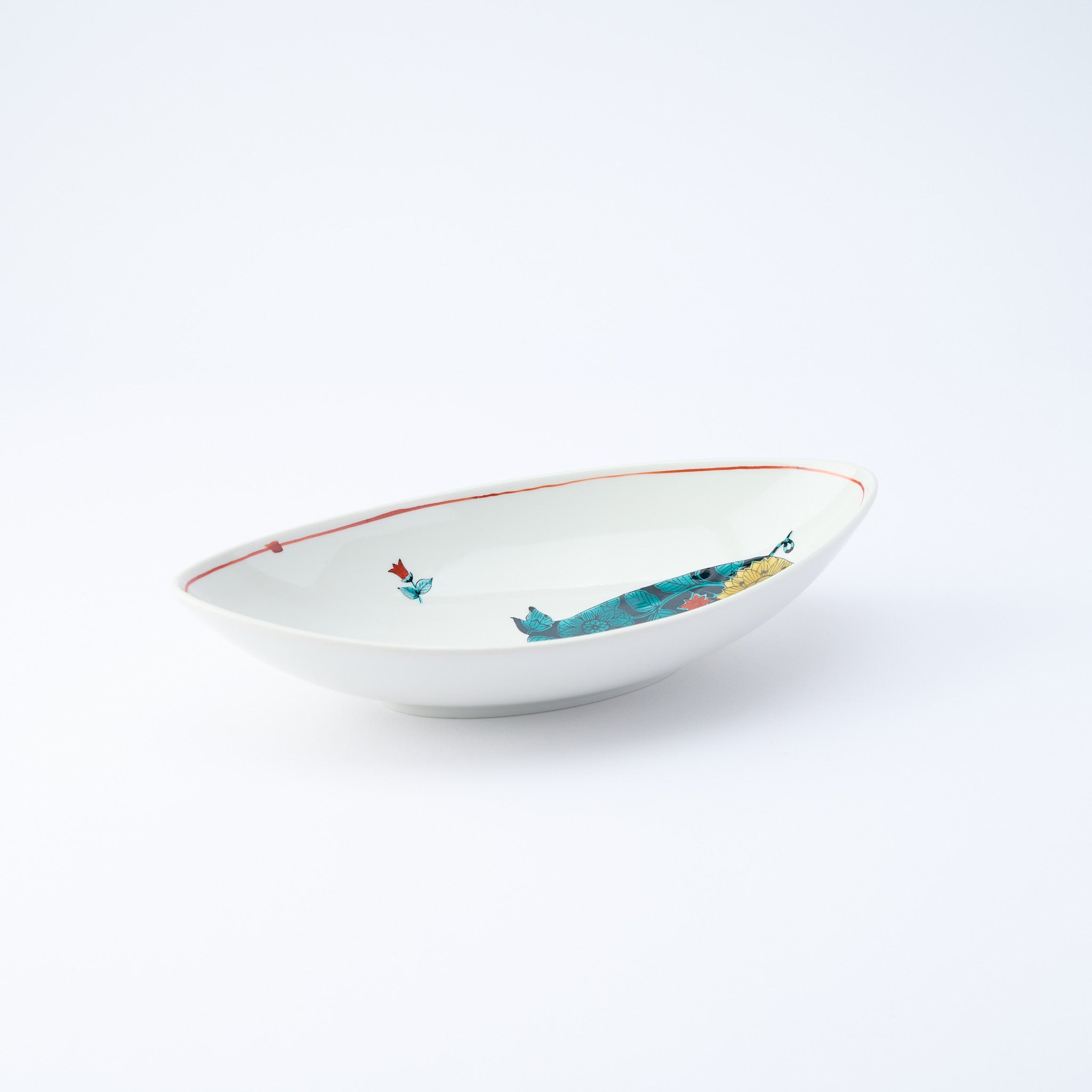 Botanical Series Oval Large Bowl - JAPAN KUTANI SHOP
