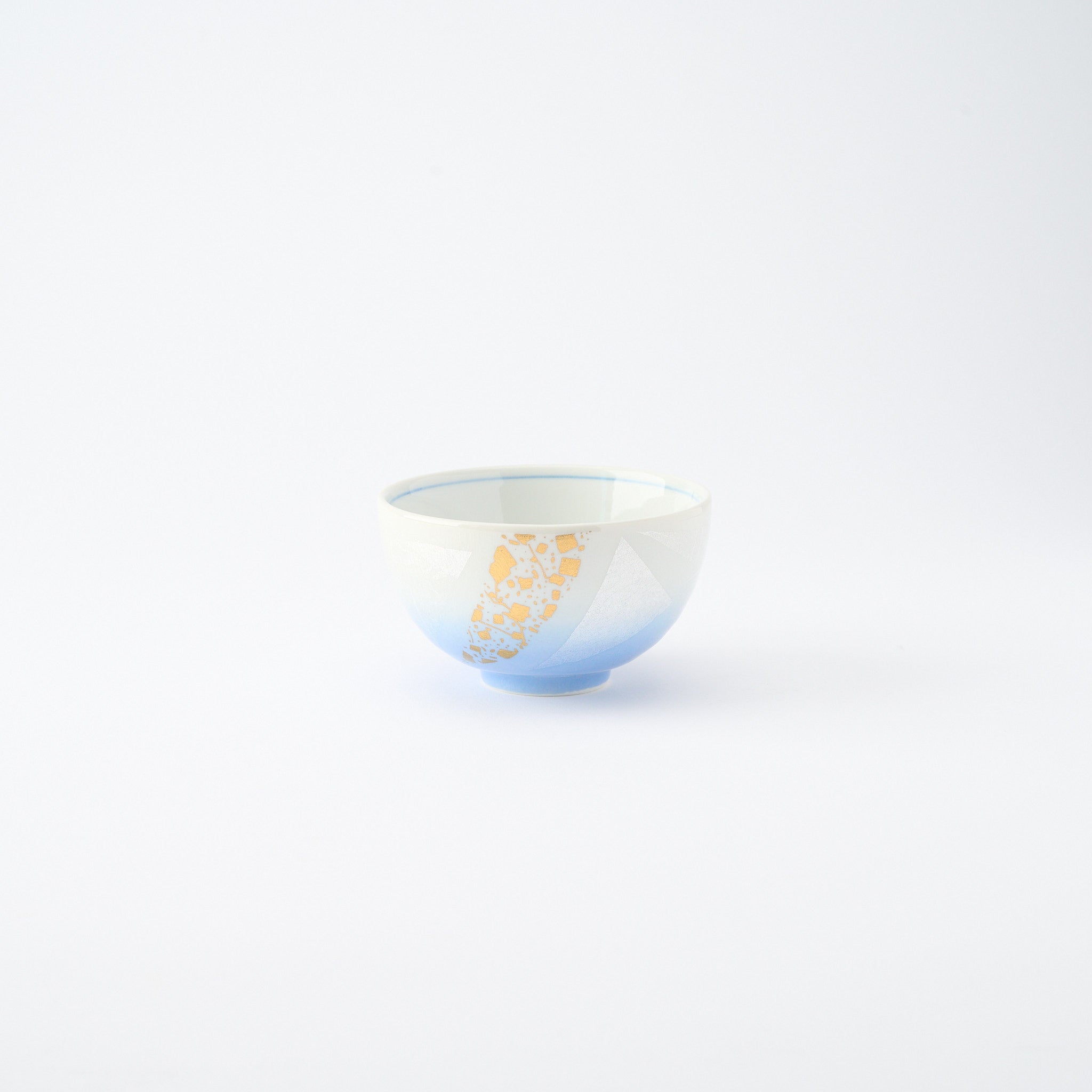Ginsai with Gold Rice Bowl Pair - JAPAN KUTANI SHOP