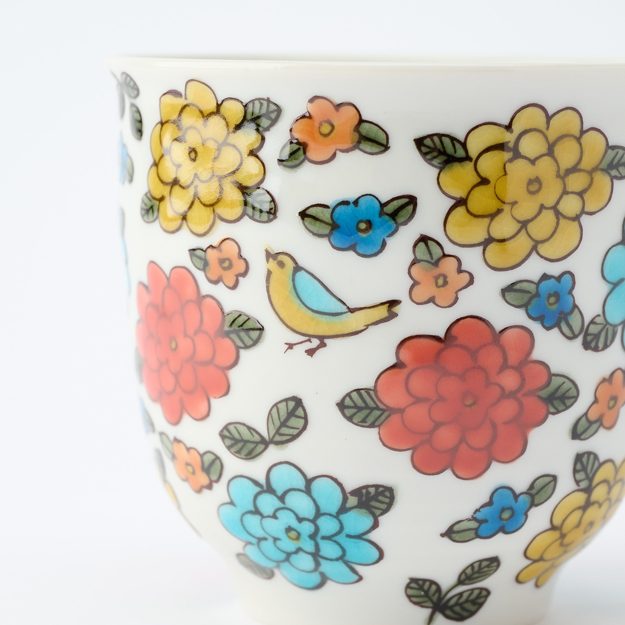 マグカップ 小鳥とマリーゴールド - JAPAN KUTANI SHOP