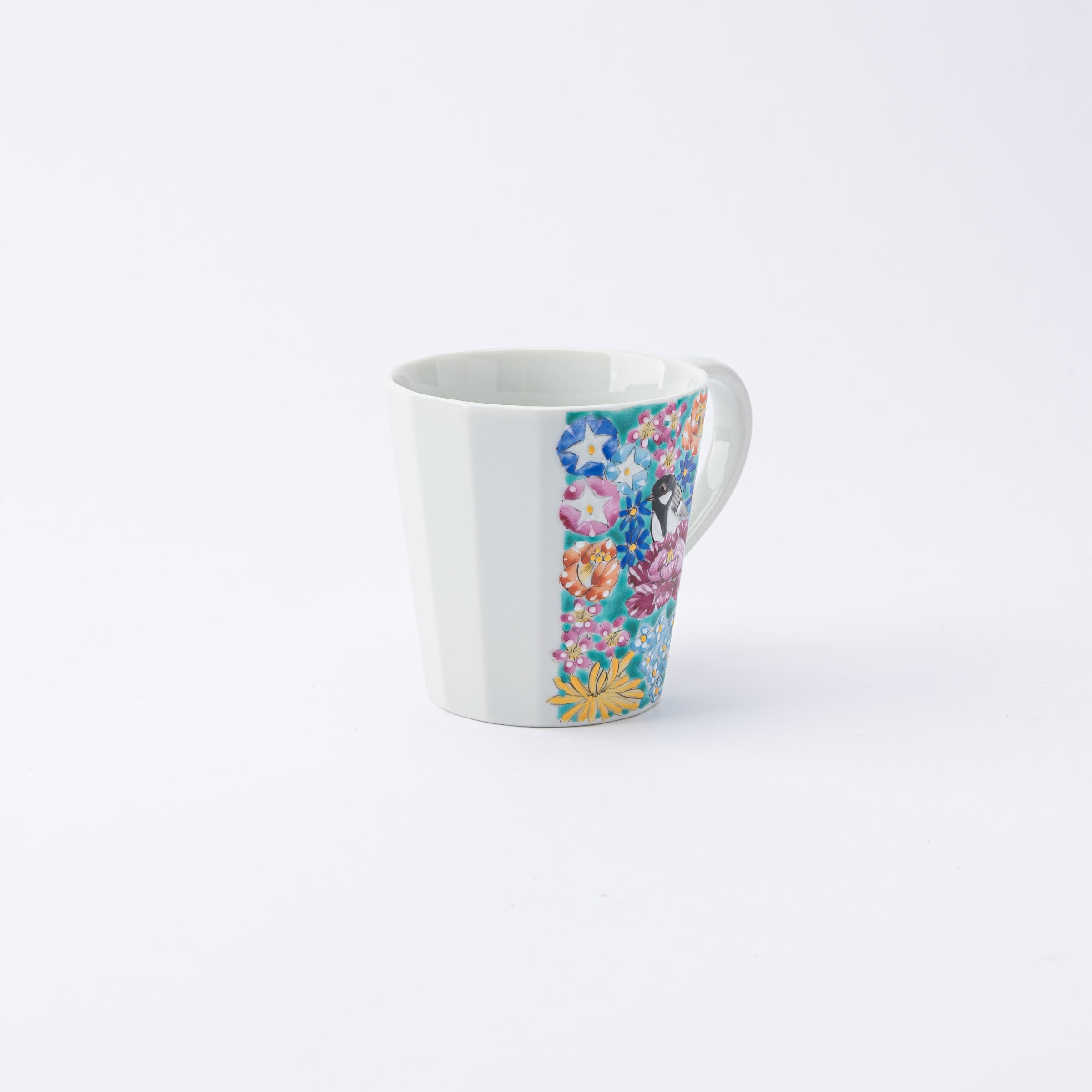 マグカップ 小鳥花詰 - JAPAN KUTANI SHOP