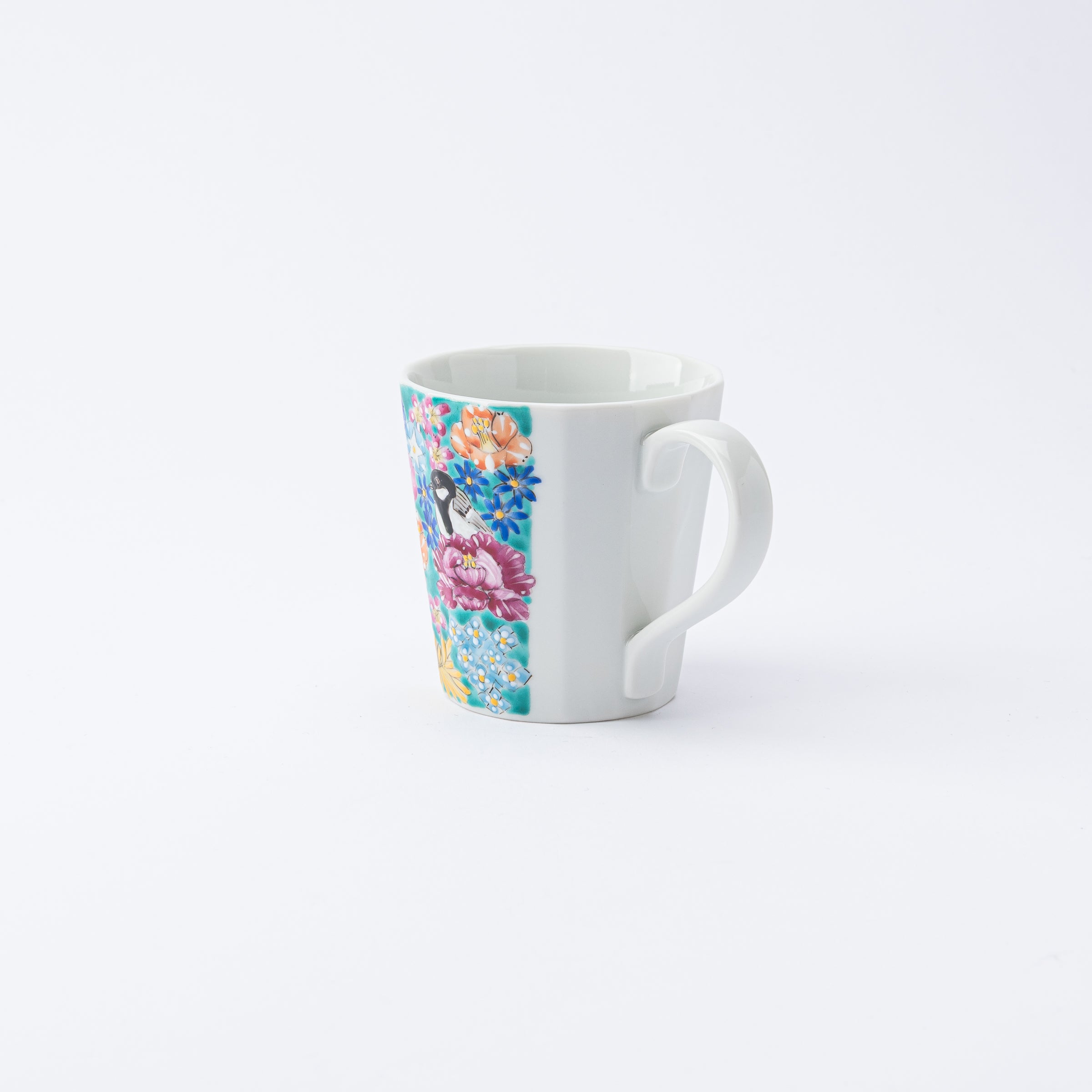 マグカップ 小鳥花詰 - JAPAN KUTANI SHOP