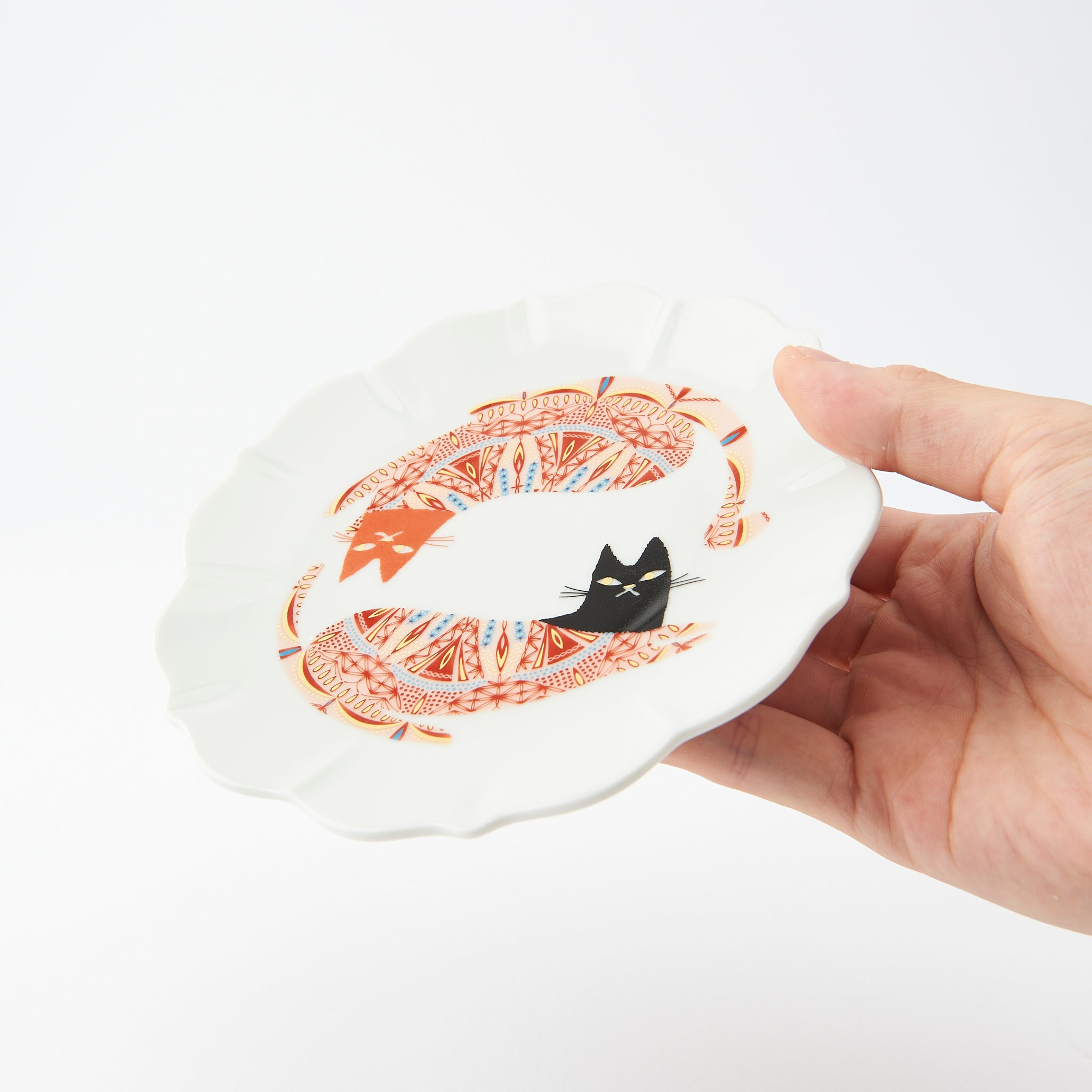 Red Motif Side Plate