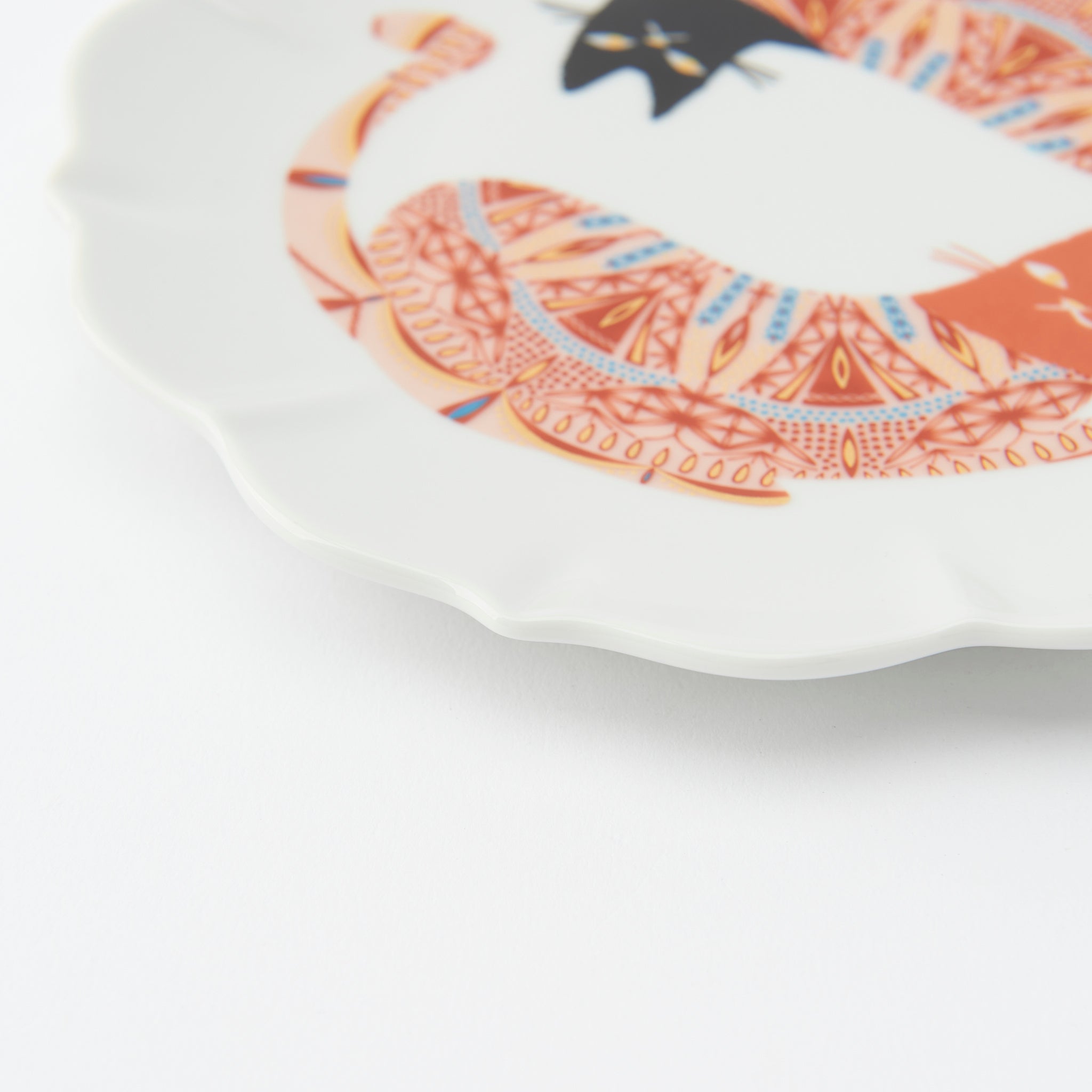 Red Motif Side Plate