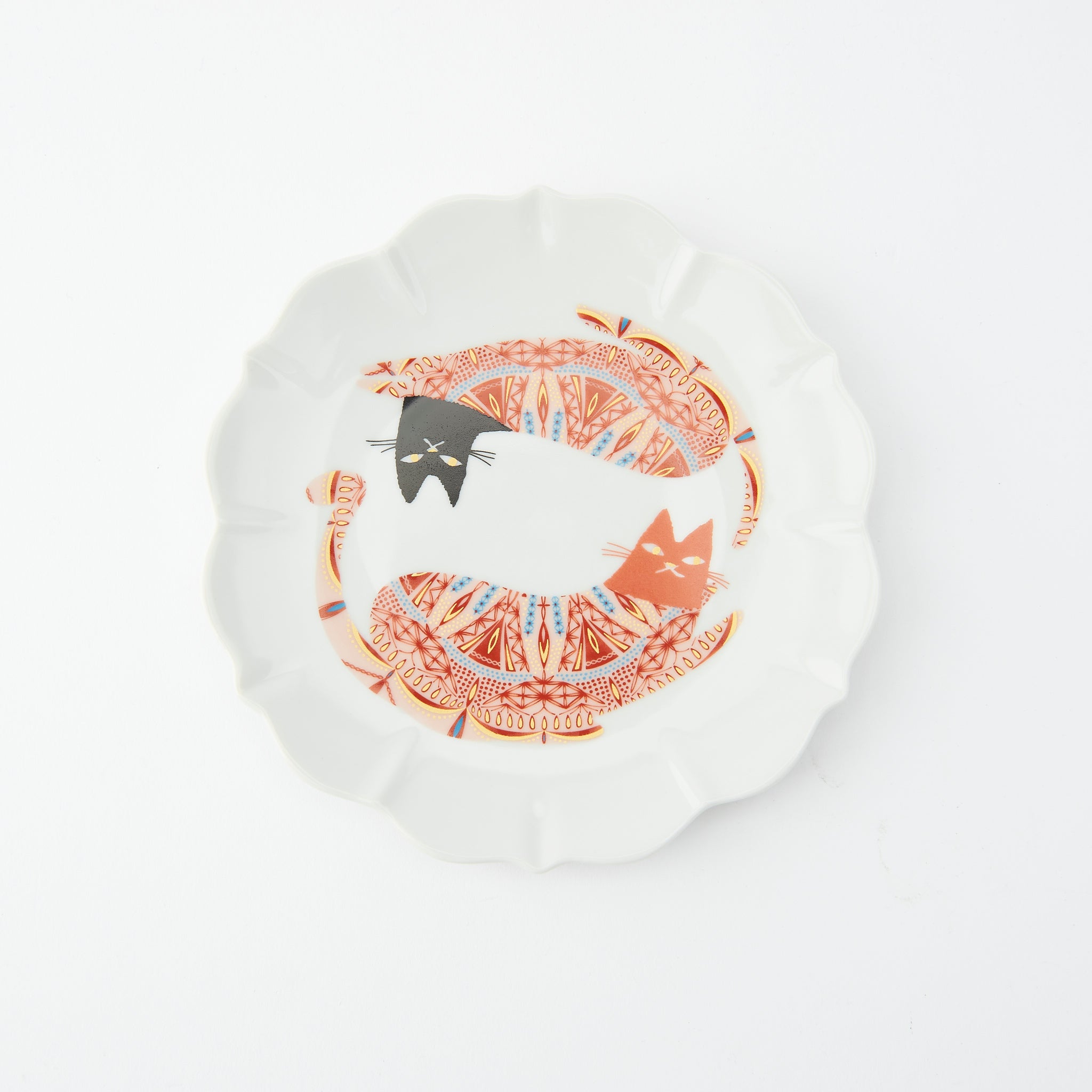 Red Motif Side Plate