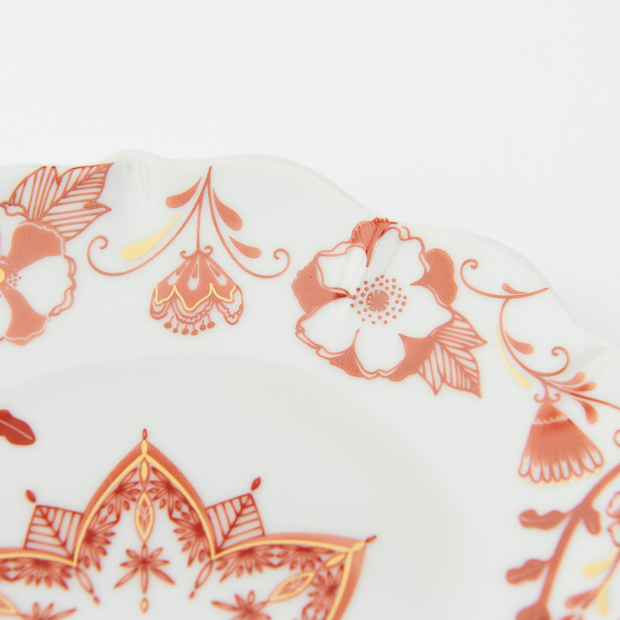 Red Motif Side Plate