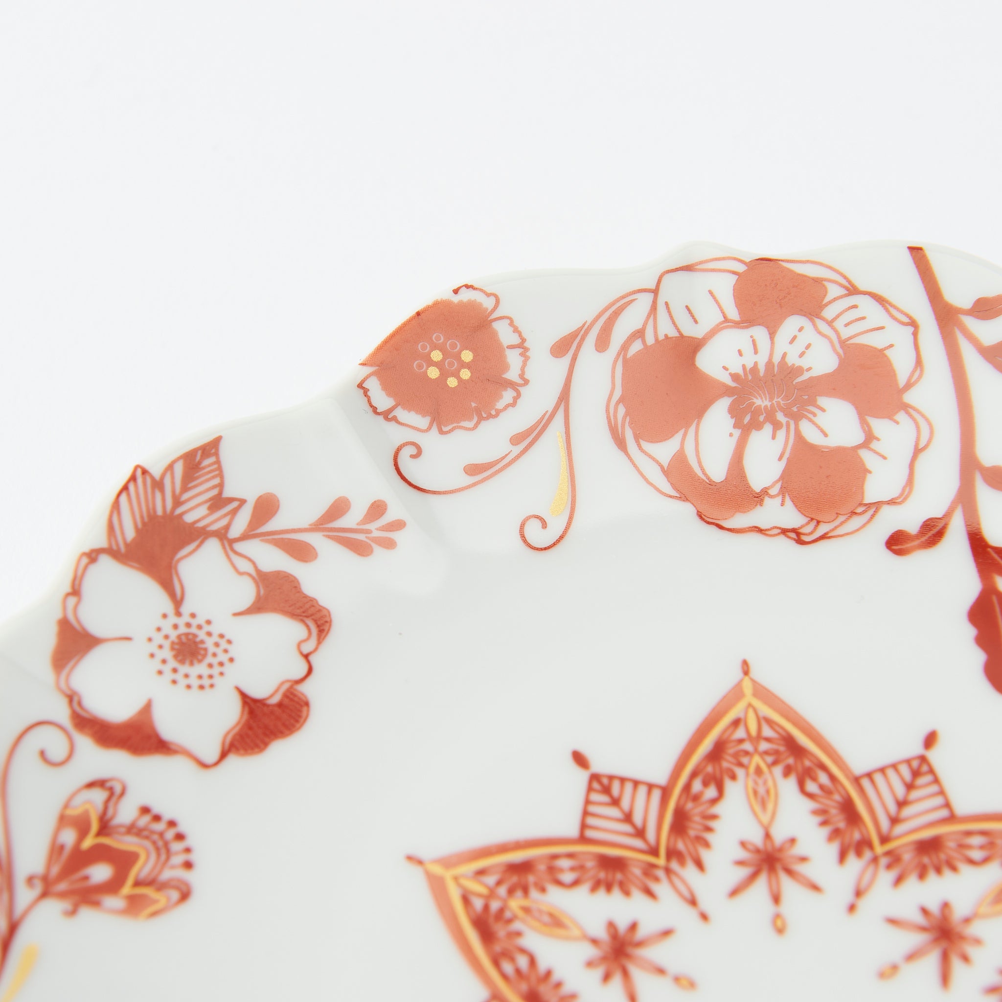 Red Motif Side Plate