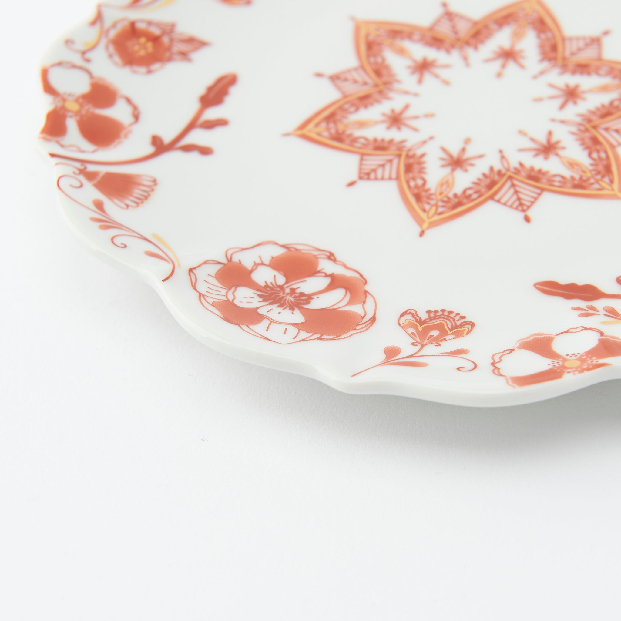 Red Motif Side Plate