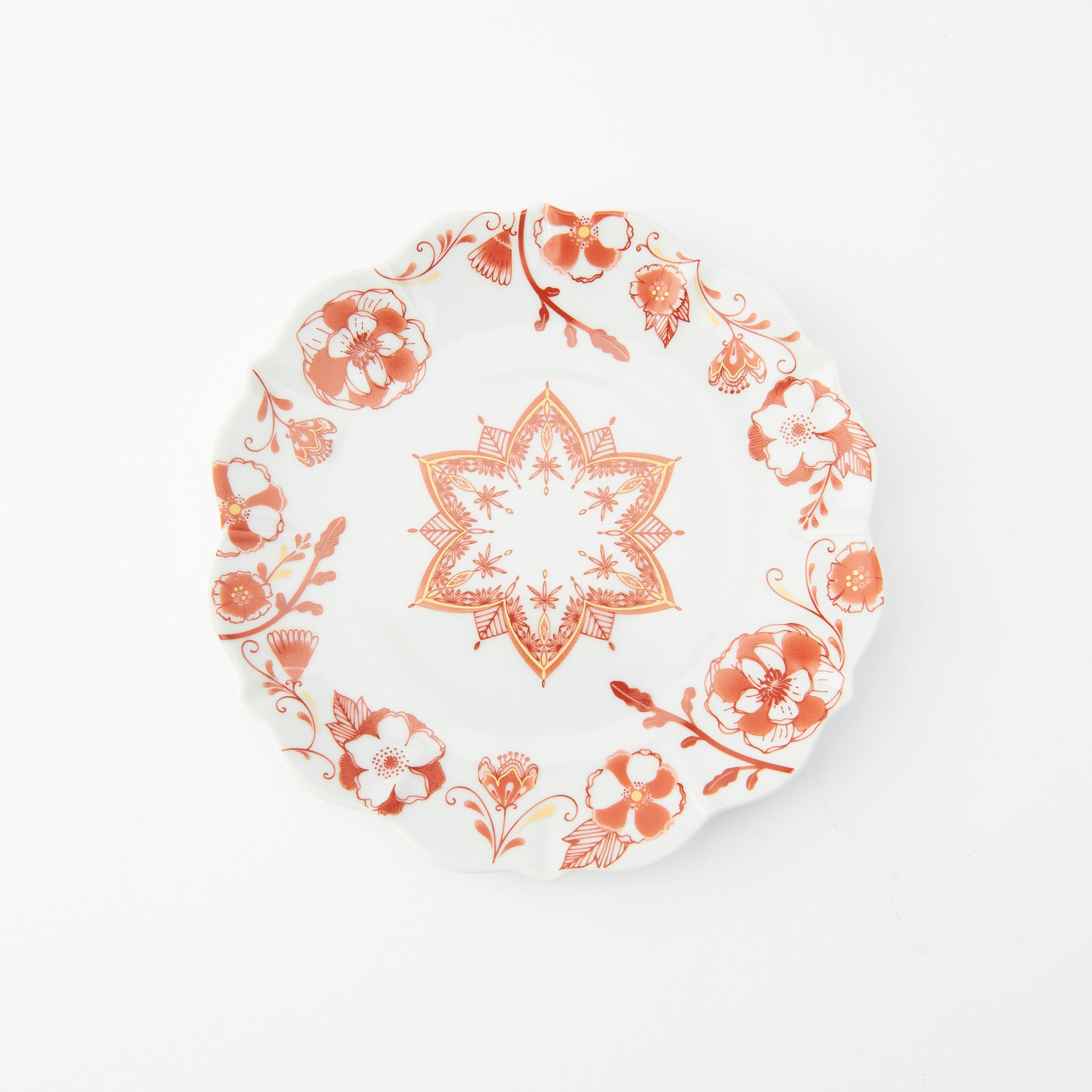 Red Motif Side Plate
