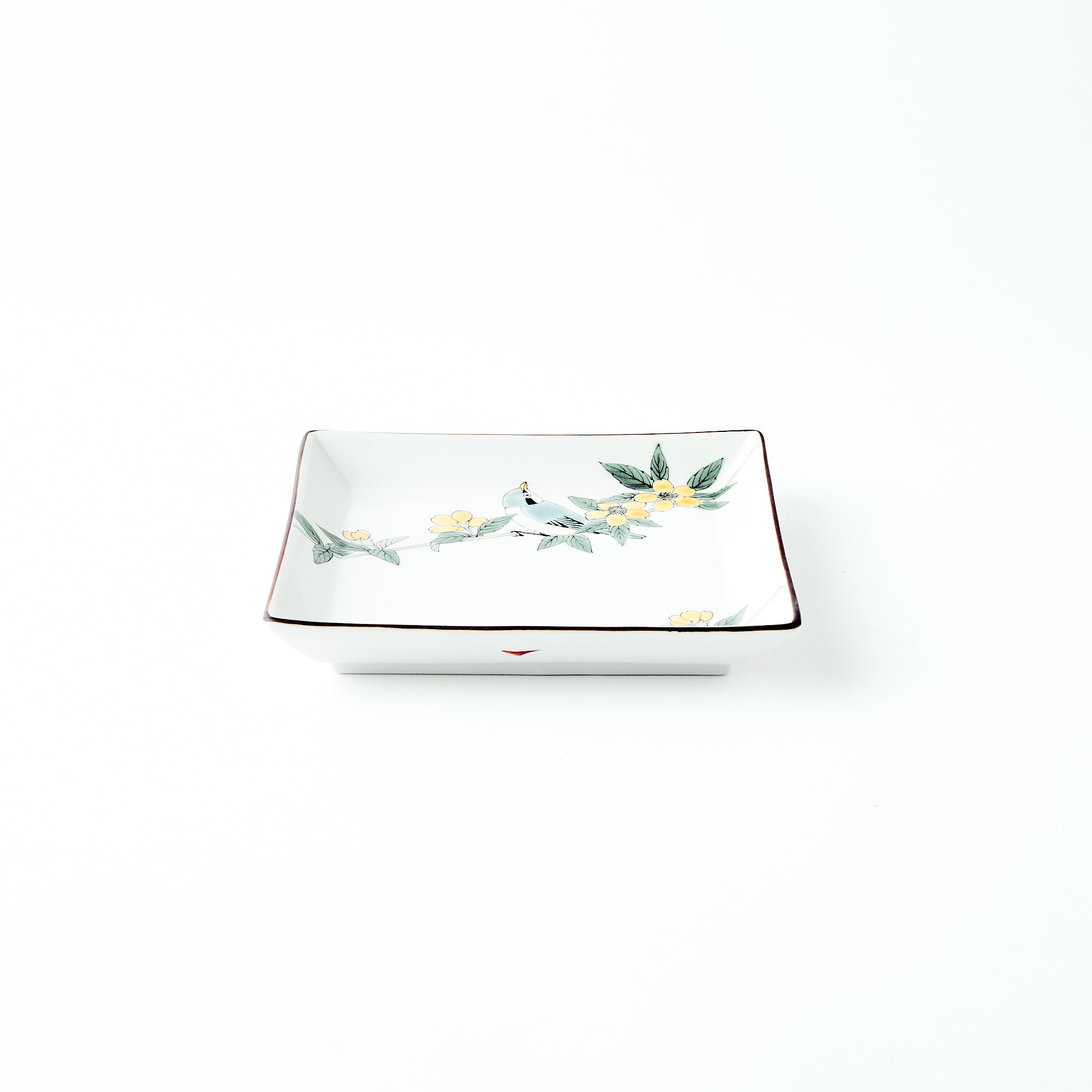 Bird and Botanicals Square Side Plate - JAPAN KUTANI SHOP